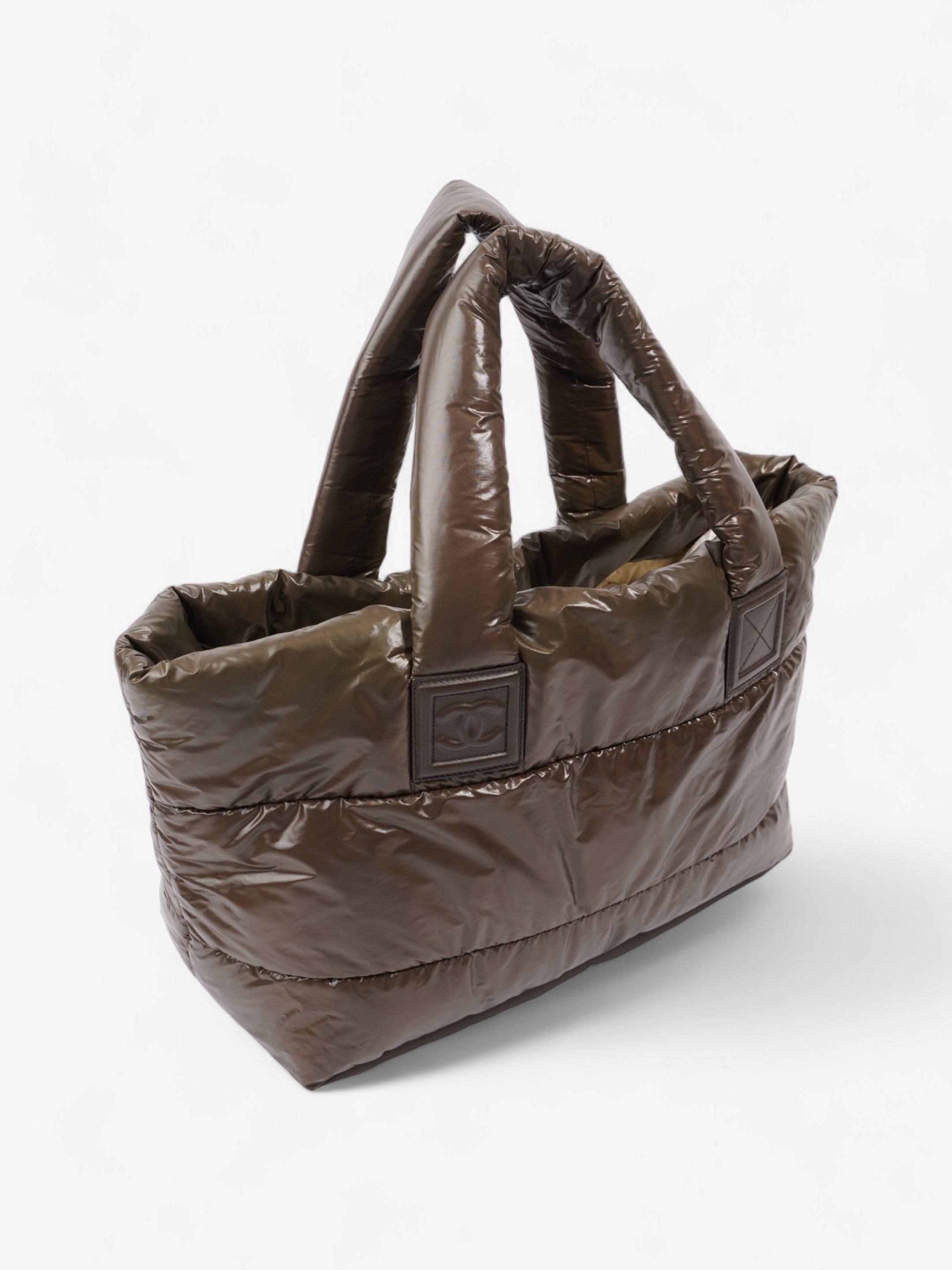 Chanel Coccon Tote Bag Brown Nylon Small