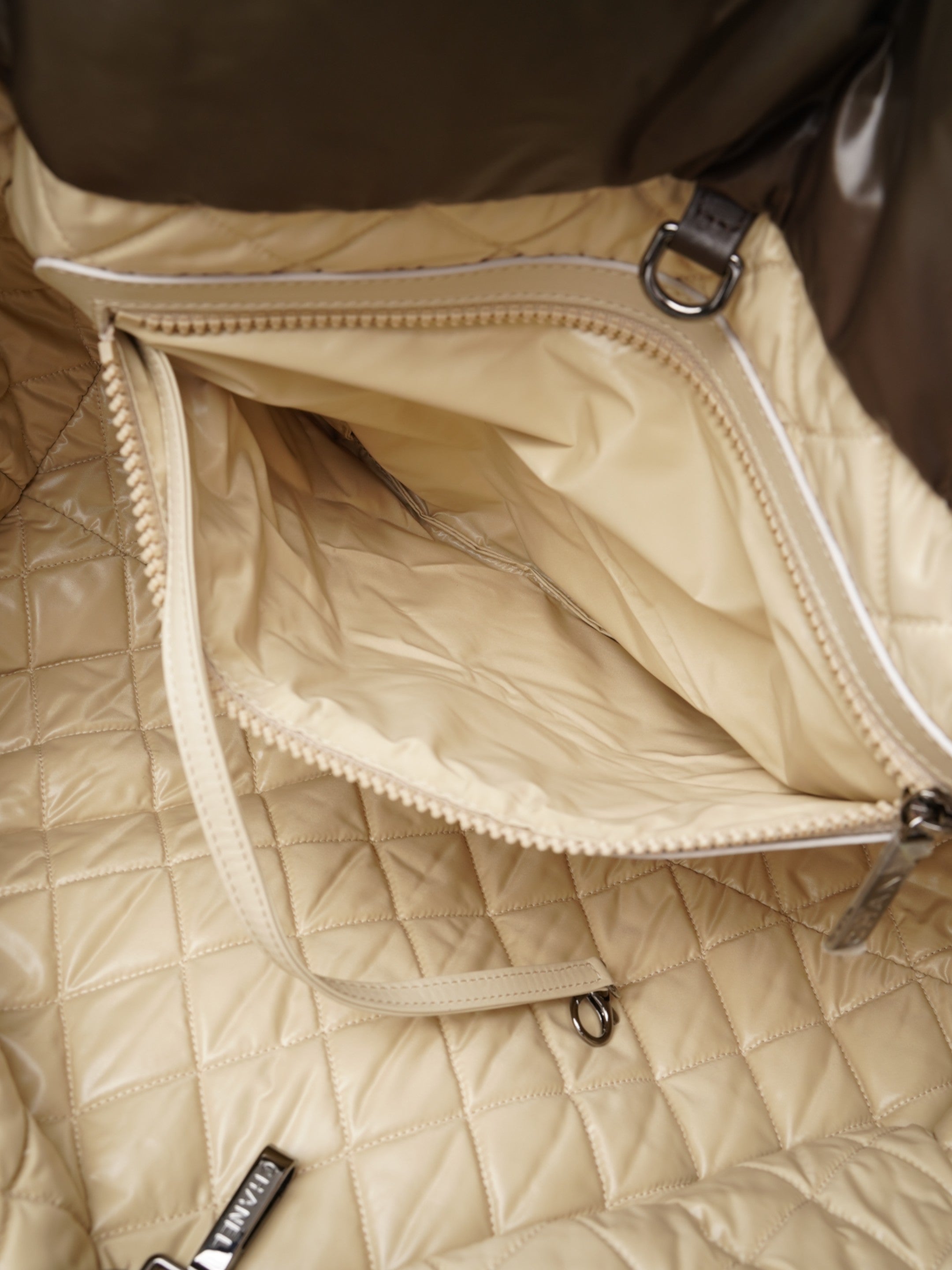 Chanel Coccon Tote Bag Brown Nylon Small