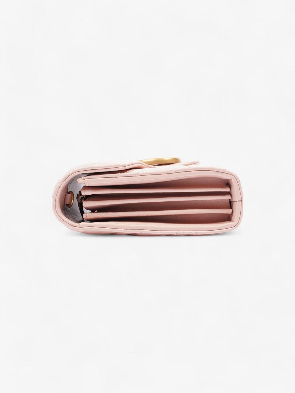 Gucci GG Marmont Chain Wallet Pink Matelasse Leather Mini