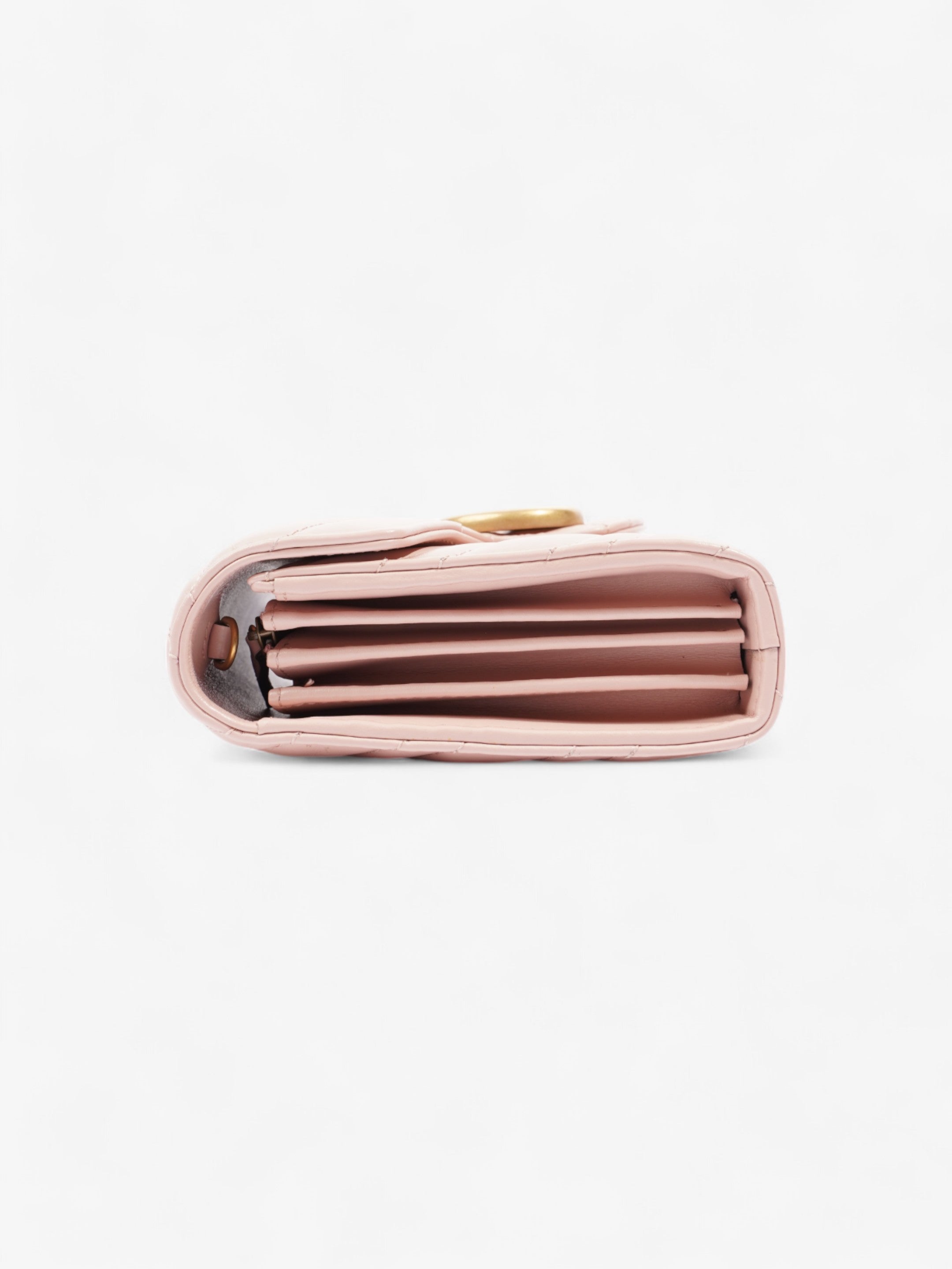 Gucci GG Marmont Chain Wallet Pink Matelasse Leather Mini