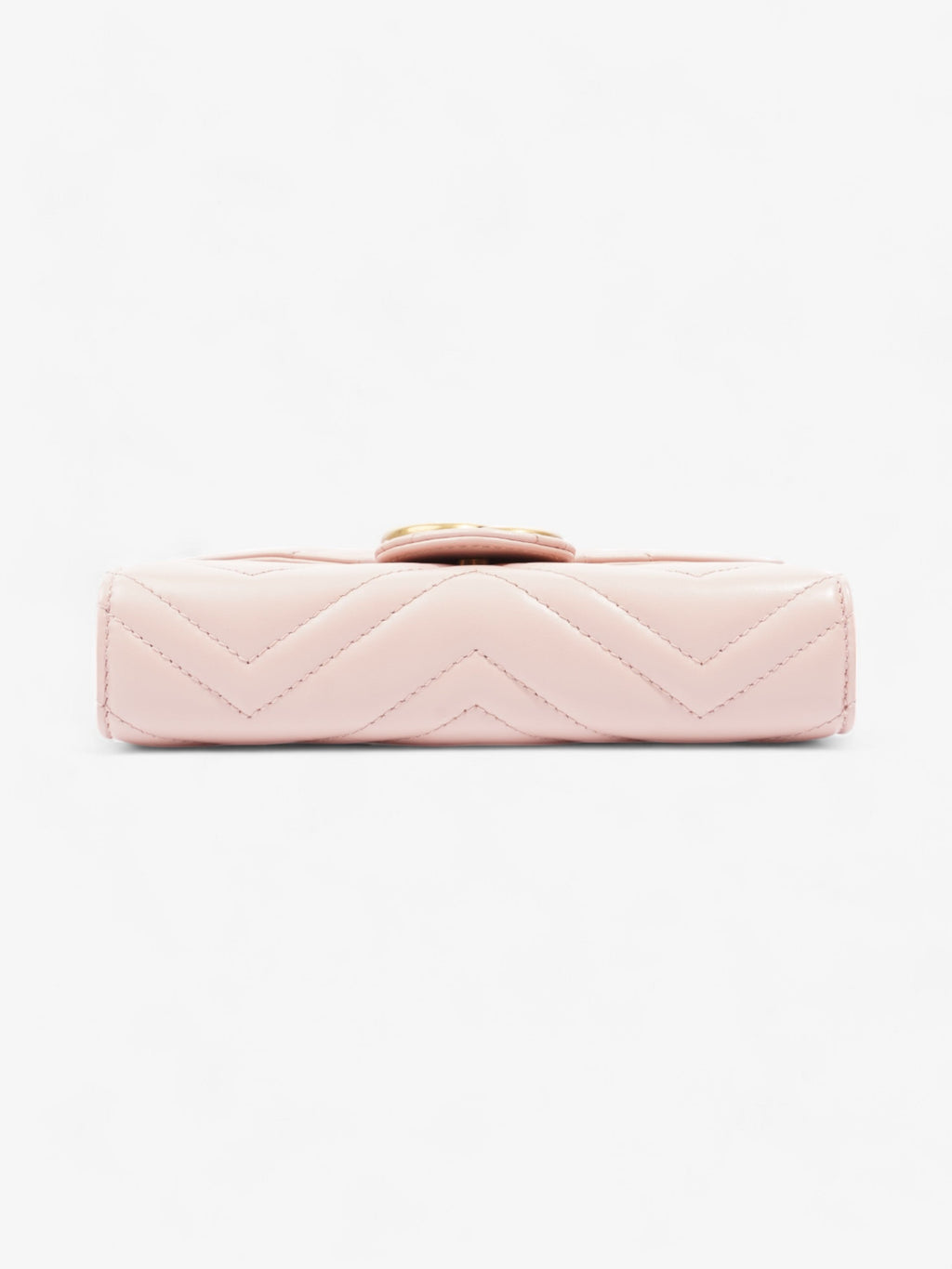 Gucci GG Marmont Chain Wallet Pink Matelasse Leather Mini