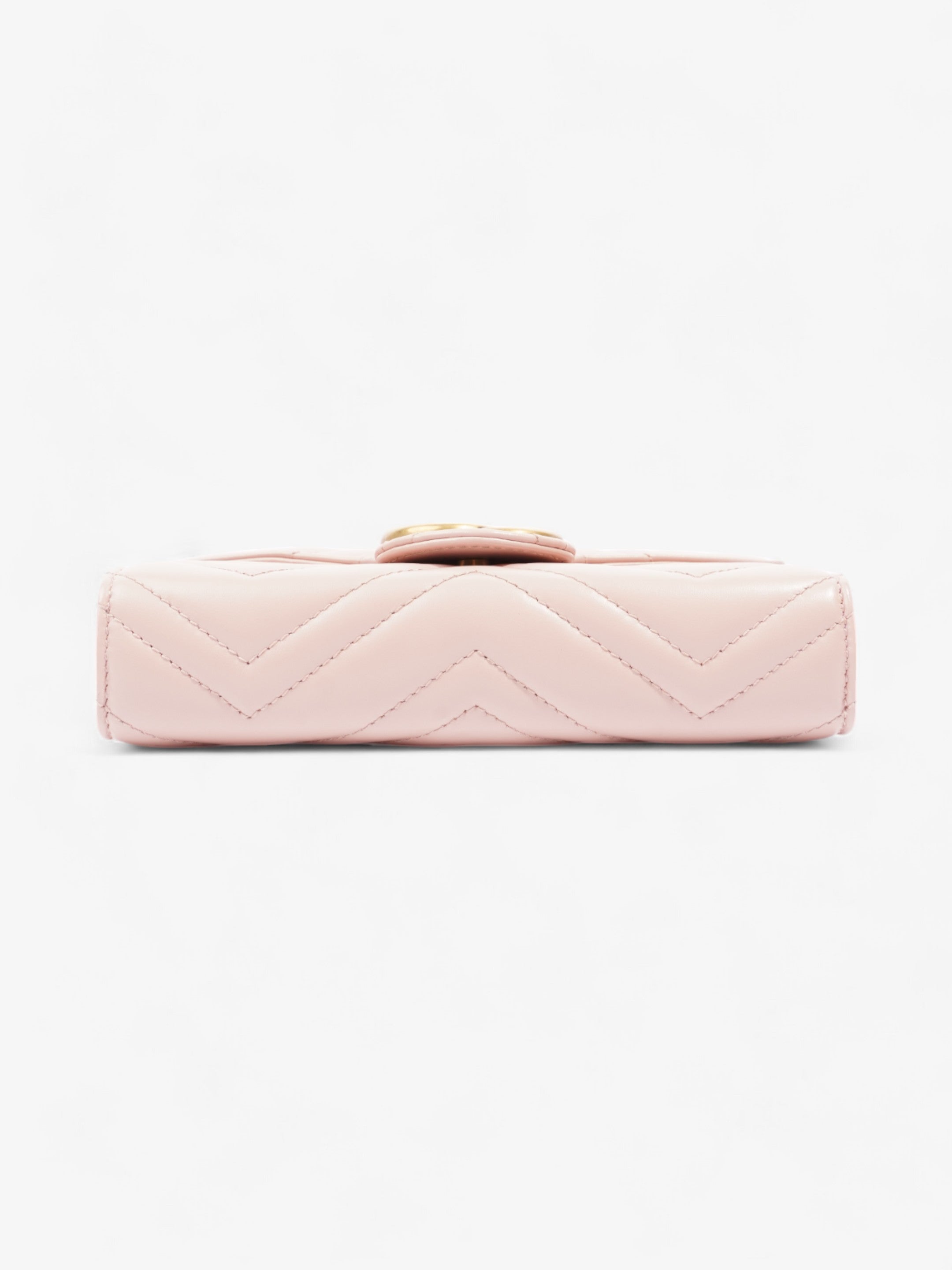 Gucci GG Marmont Chain Wallet Pink Matelasse Leather Mini