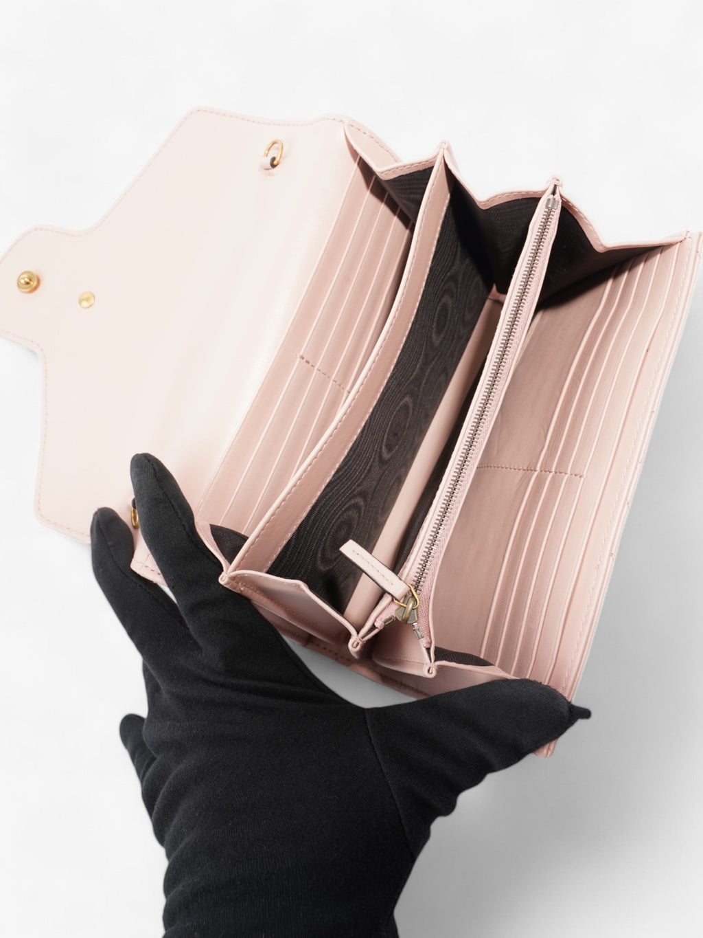 Gucci GG Marmont Chain Wallet Pink Matelasse Leather Mini