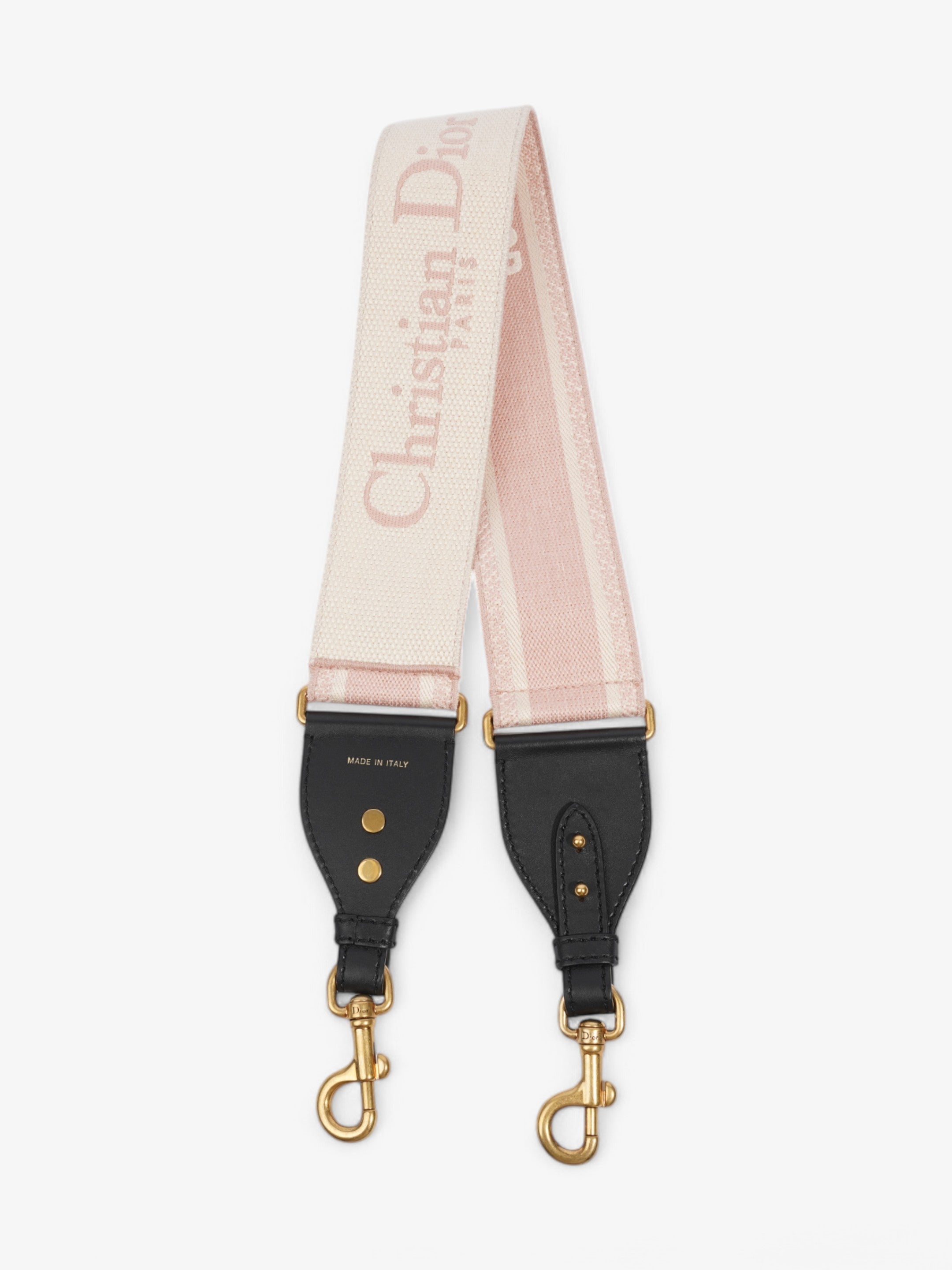 Christian Dior Bag Strap Pink / White / Black Cotton