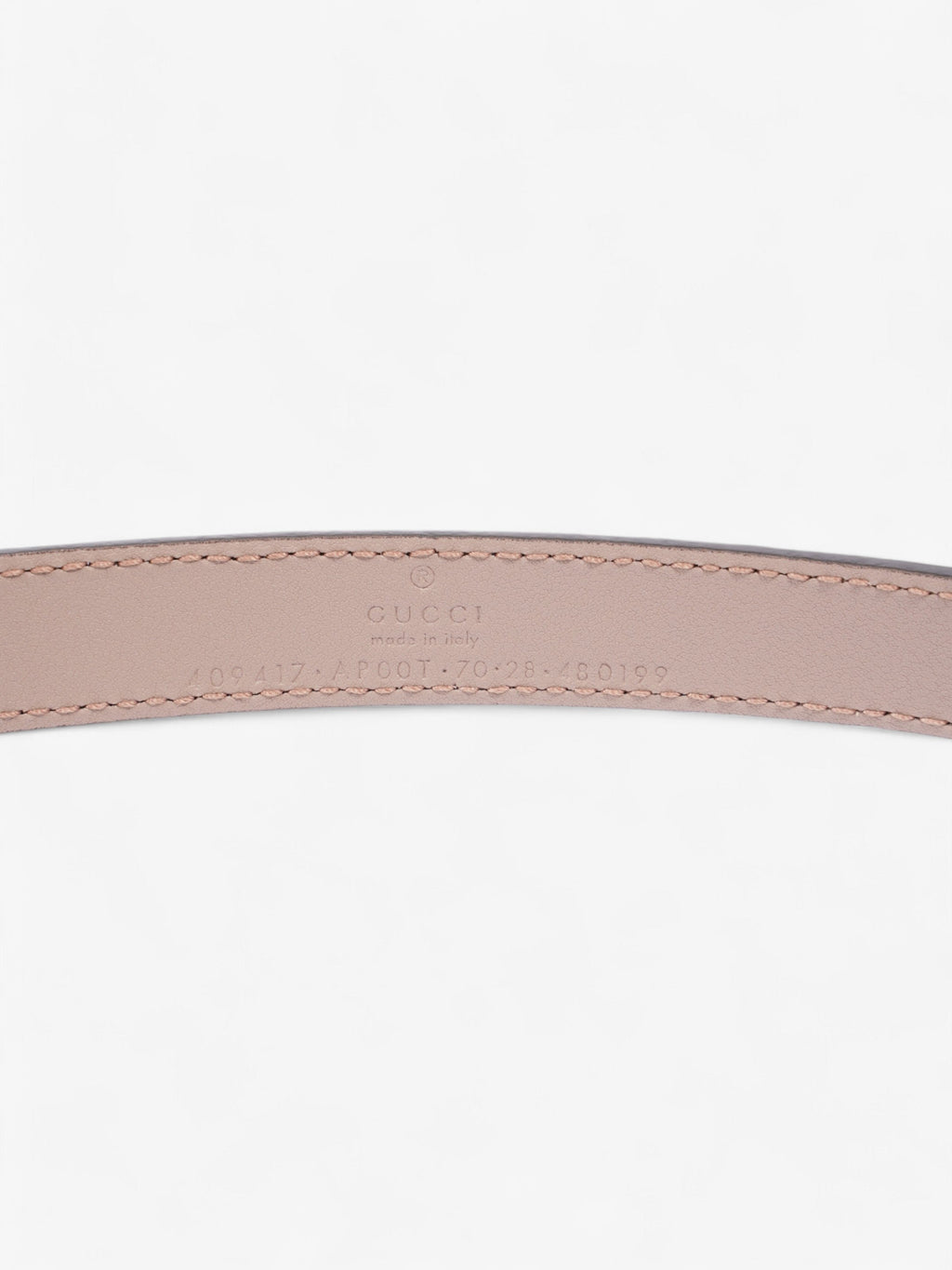 Gucci GG Marmont Thin Belt Dusty Rose / Gold Leather 70cm / 28"