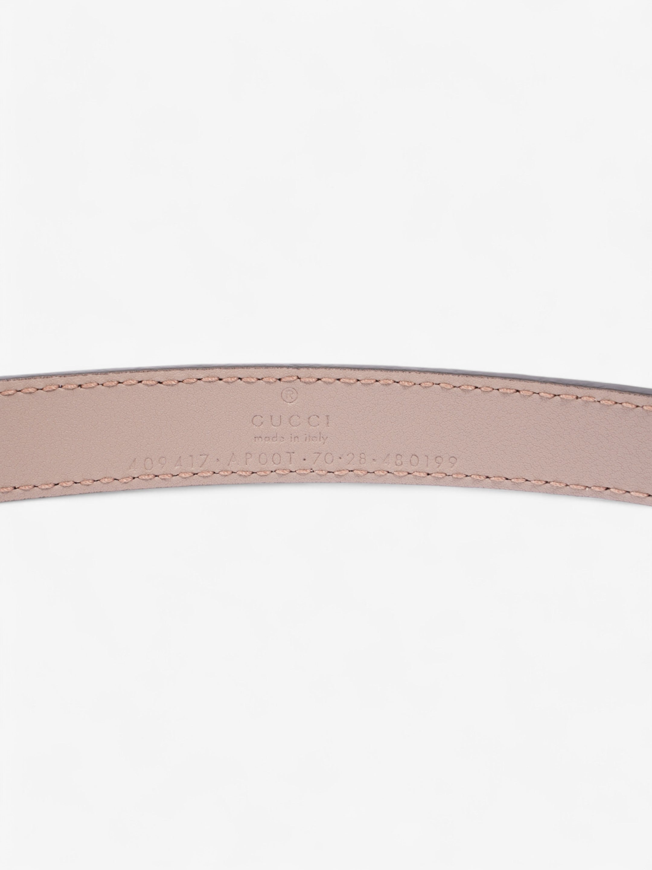 Gucci GG Marmont Thin Belt Dusty Rose / Gold Leather 70cm / 28"