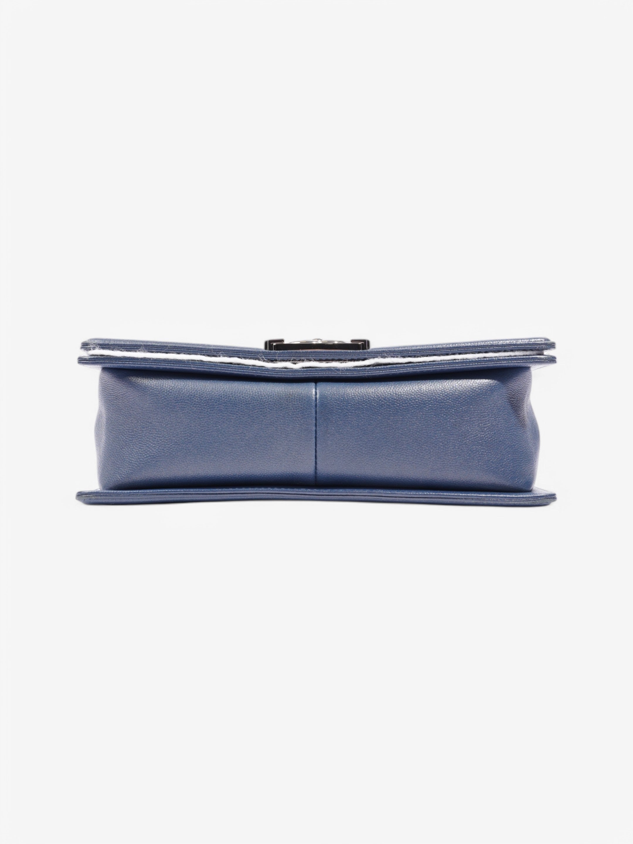 Chanel Boy Bag Blue Calfskin Leather Medium