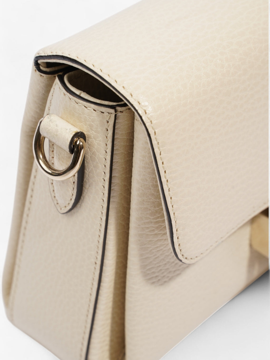 Gucci Interlocking G Dollar Bag Ivory Calfskin Leather Small