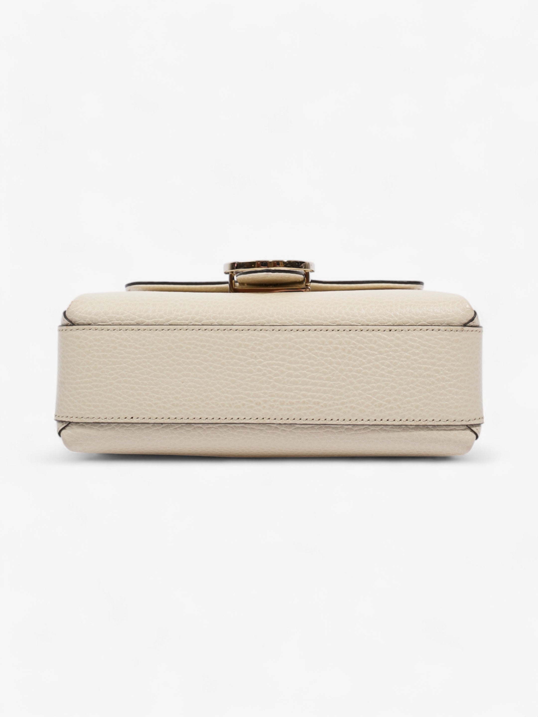 Gucci Interlocking G Dollar Bag Ivory Calfskin Leather Small