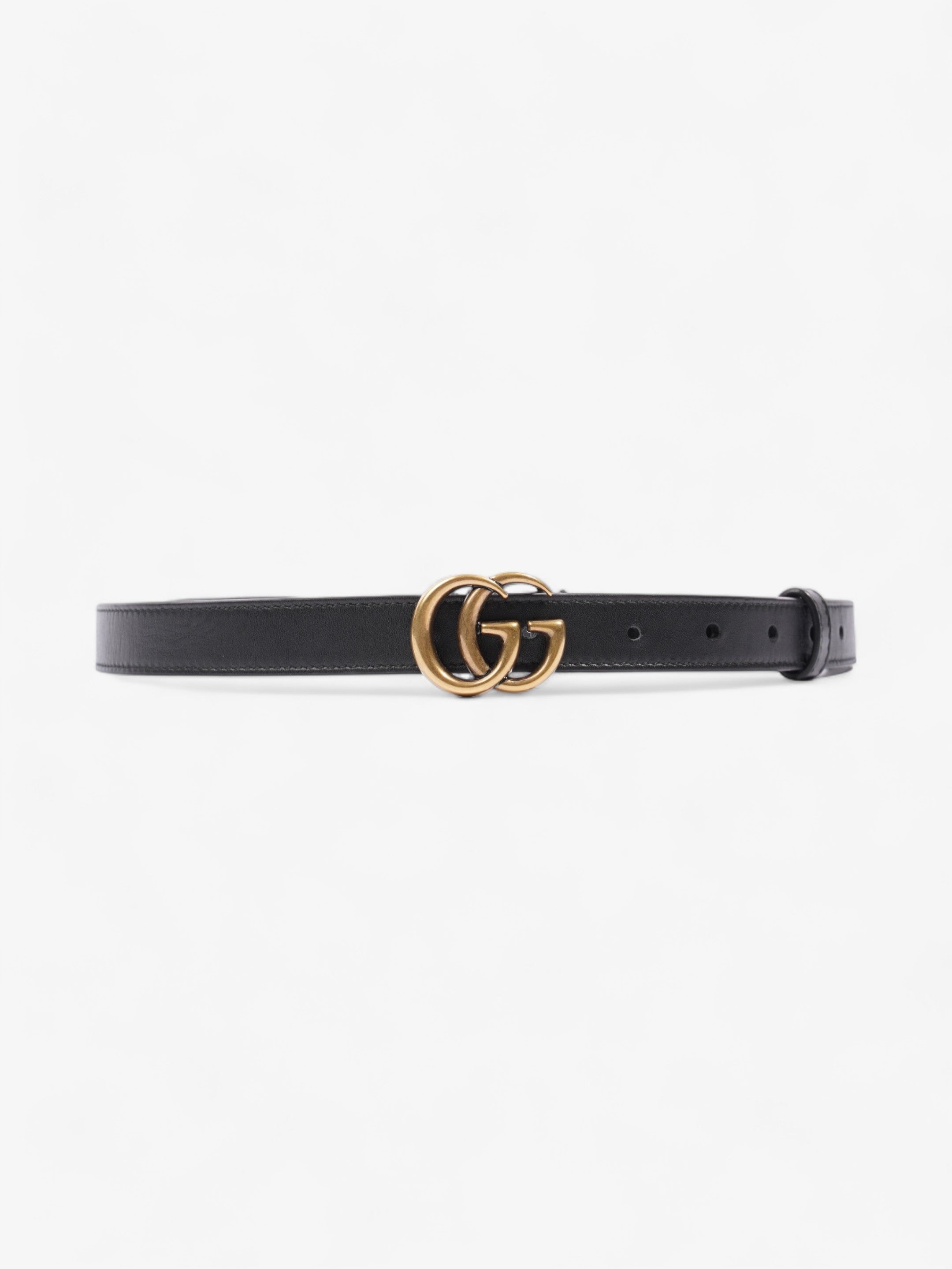 Gucci GG Marmont Thin Belt Black Leather 85cm 34"