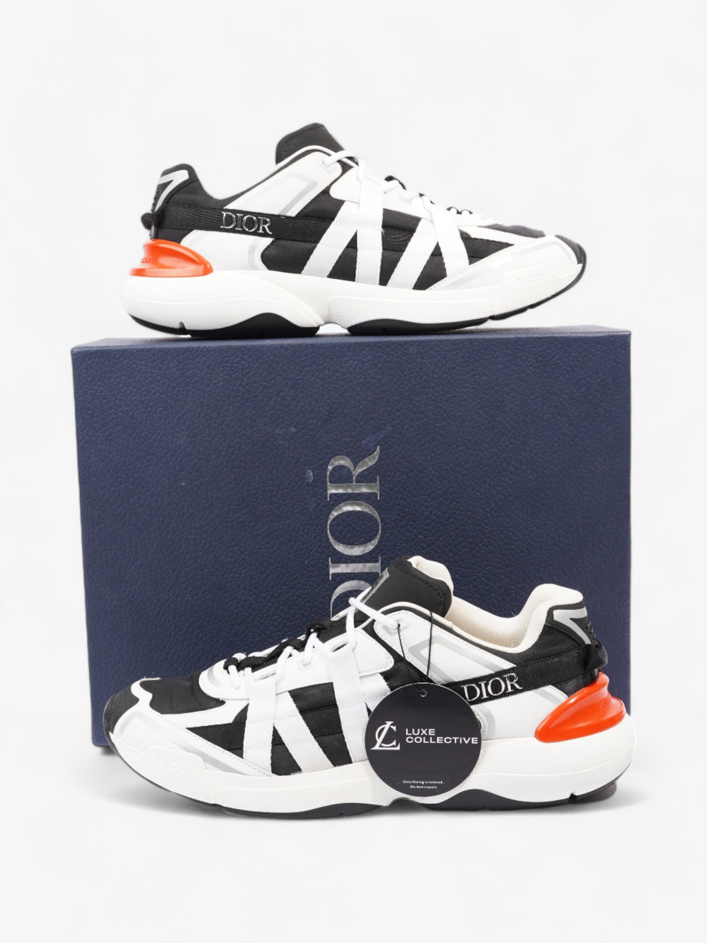 Christian Dior B24 Runtek Black / White Nylon EU 42 UK 9