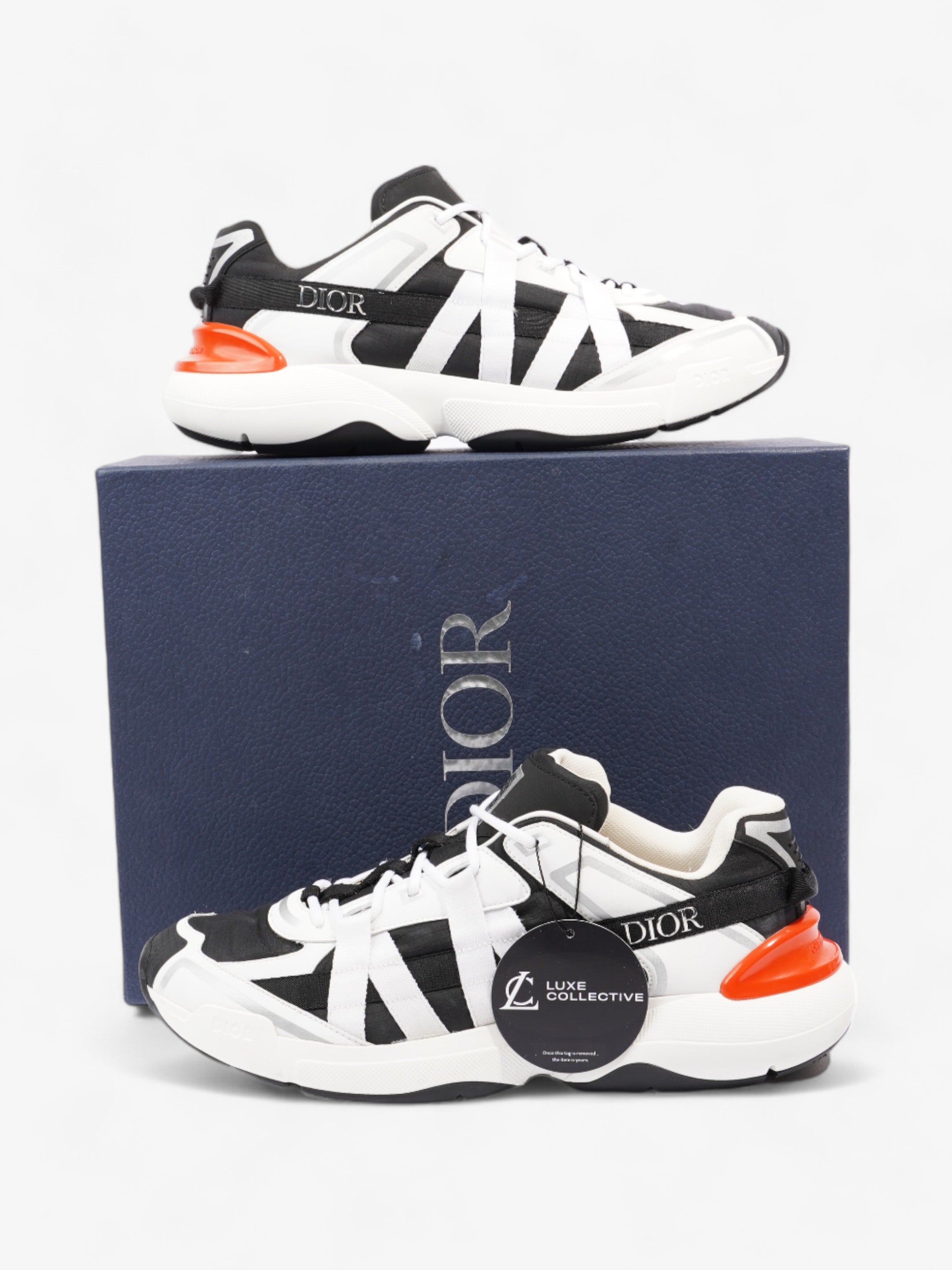 Christian Dior B24 Runtek Black / White Nylon EU 42 UK 9