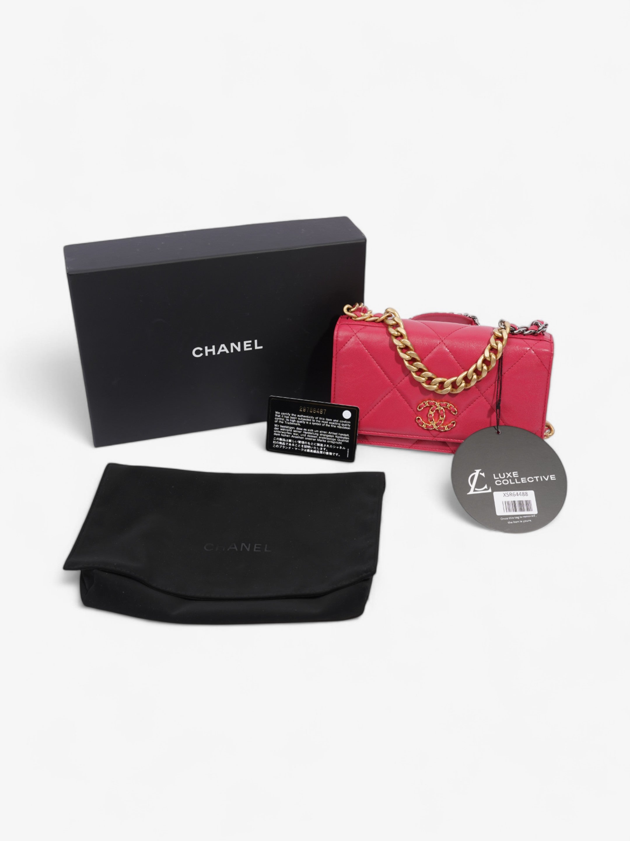 Chanel 19 Wallet on Chain Pink Lambskin Leather