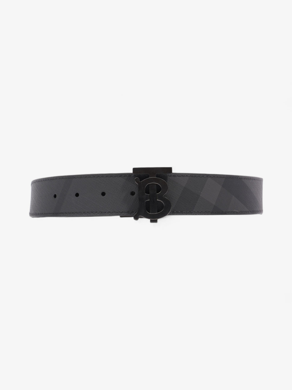 Burberry Reversible Belt Black Coated Canvas 80cm 32"