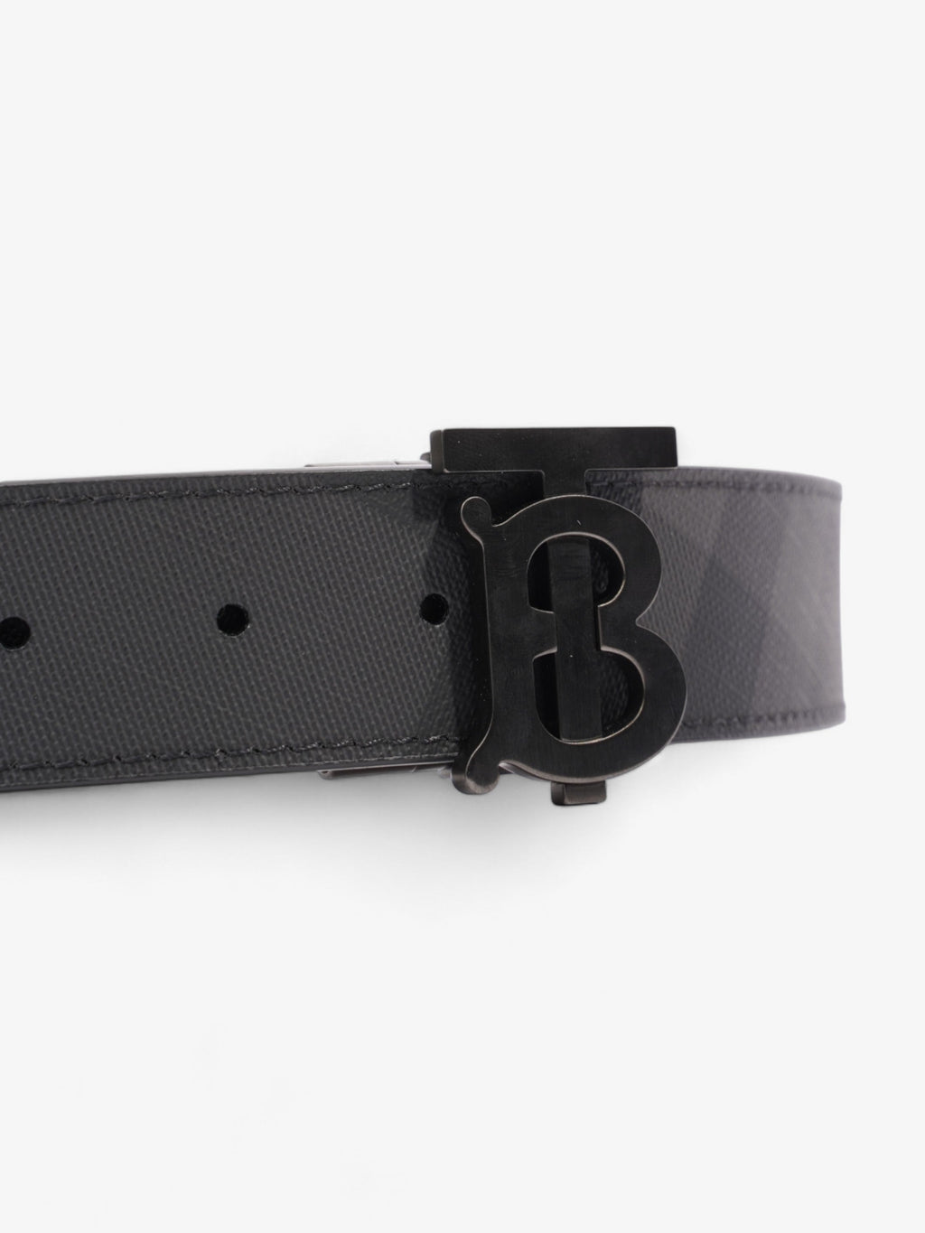 Burberry Reversible Belt Black Coated Canvas 80cm 32"