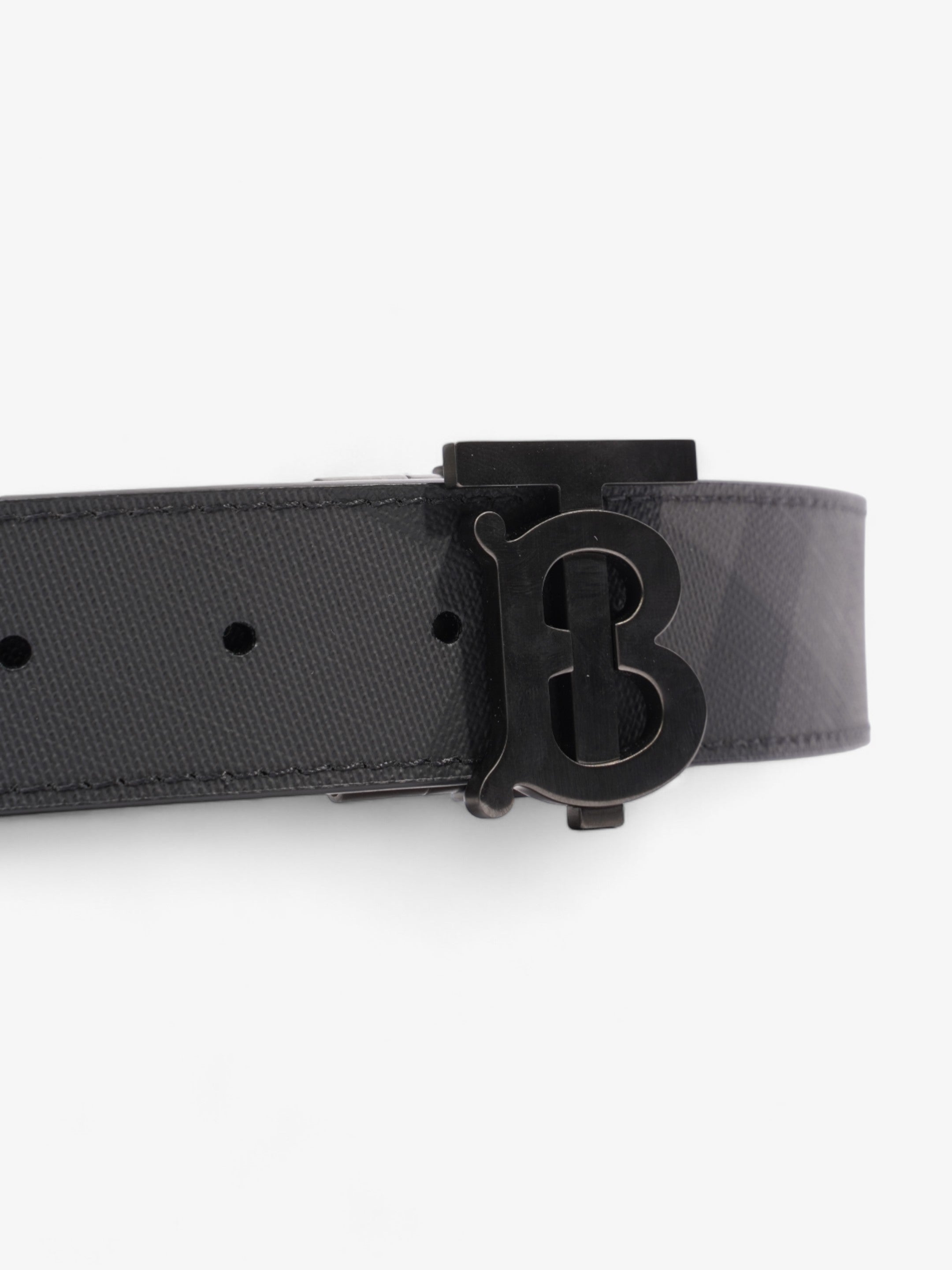 Burberry Reversible Belt Black Coated Canvas 80cm 32"