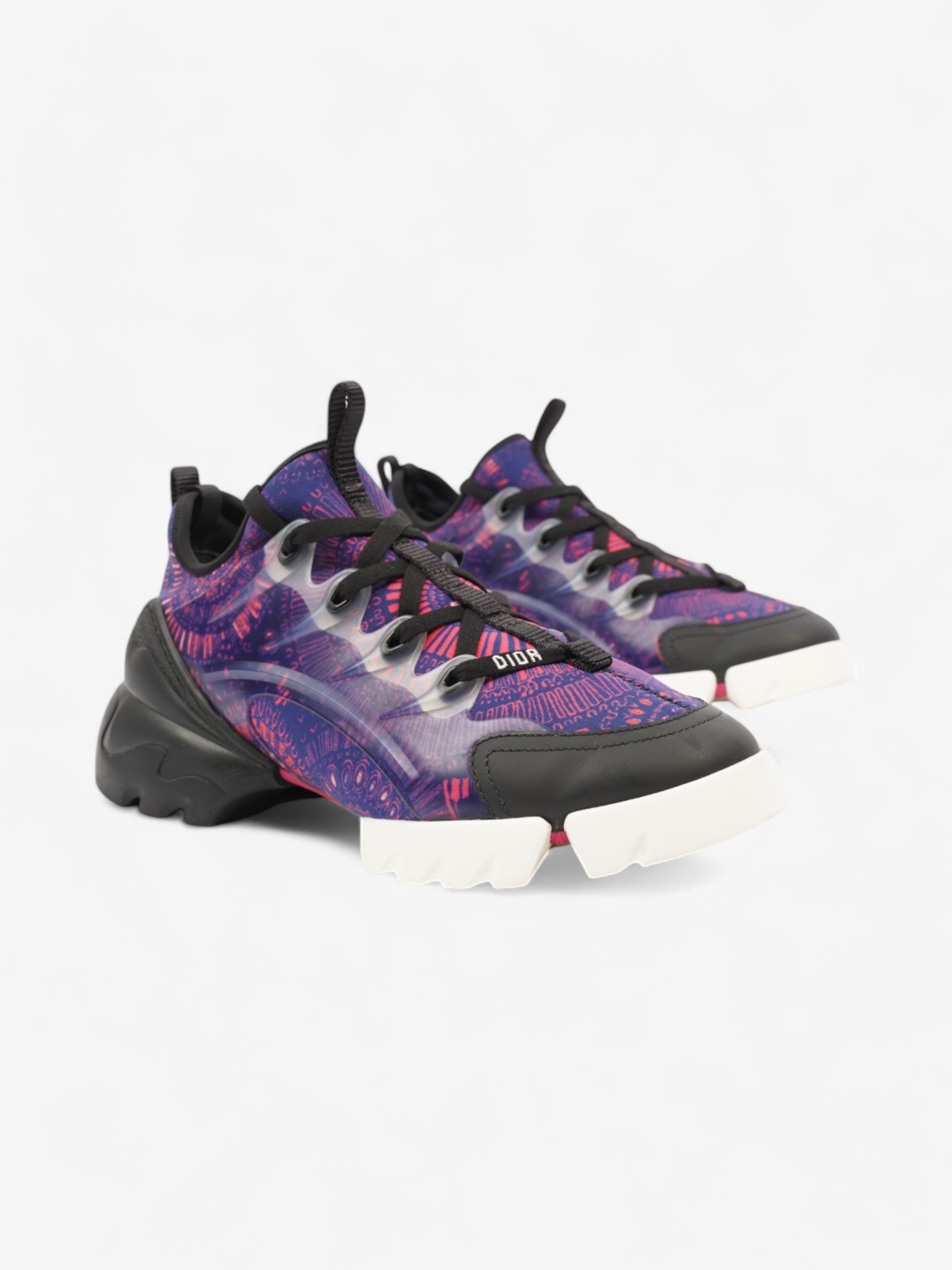 Christian Dior D-Connect Sneakers Purple / Black Technical Fabric EU 38 UK 5