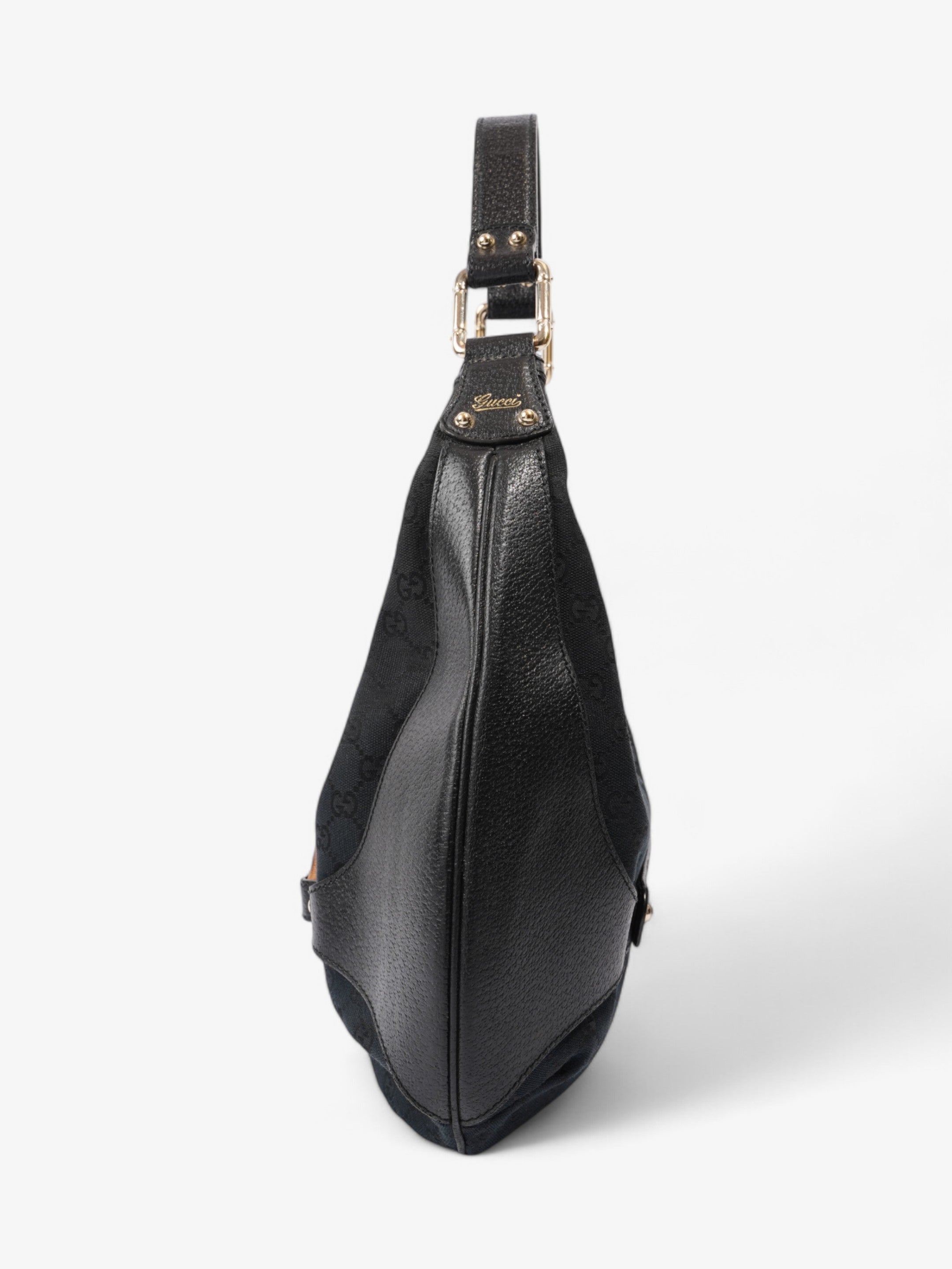 Gucci Amalfi Horsebit Hobo GG Supreme / Black / Brown Canvas