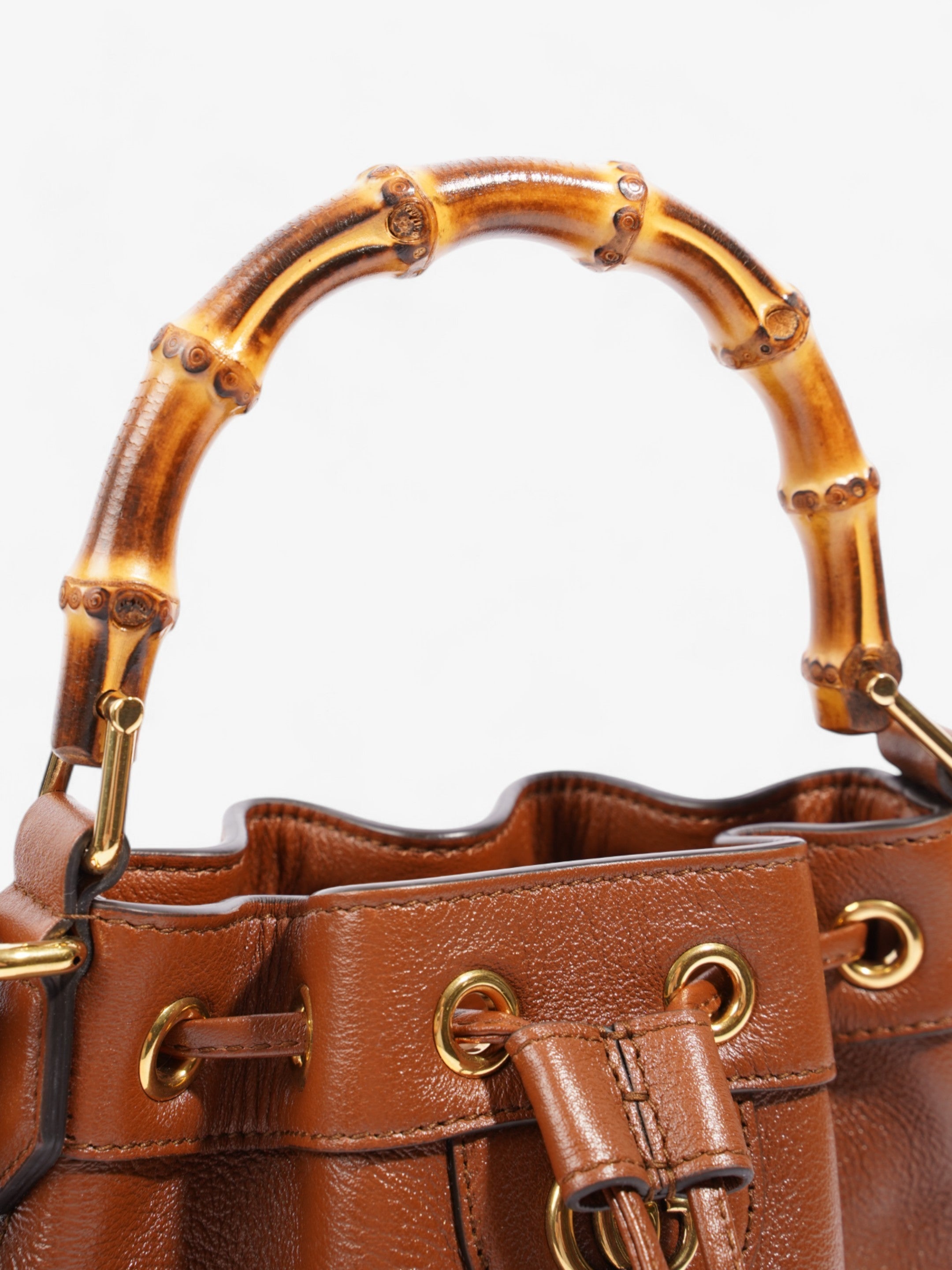 Gucci Diana Bucket Bag Brown Leather Mini