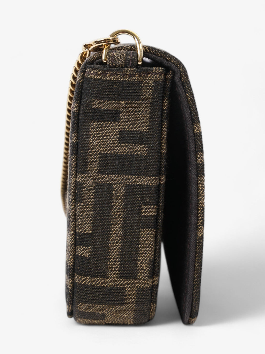 Fendi Fendigraphy Wallet on Chain Tobacco / Brown Fabric