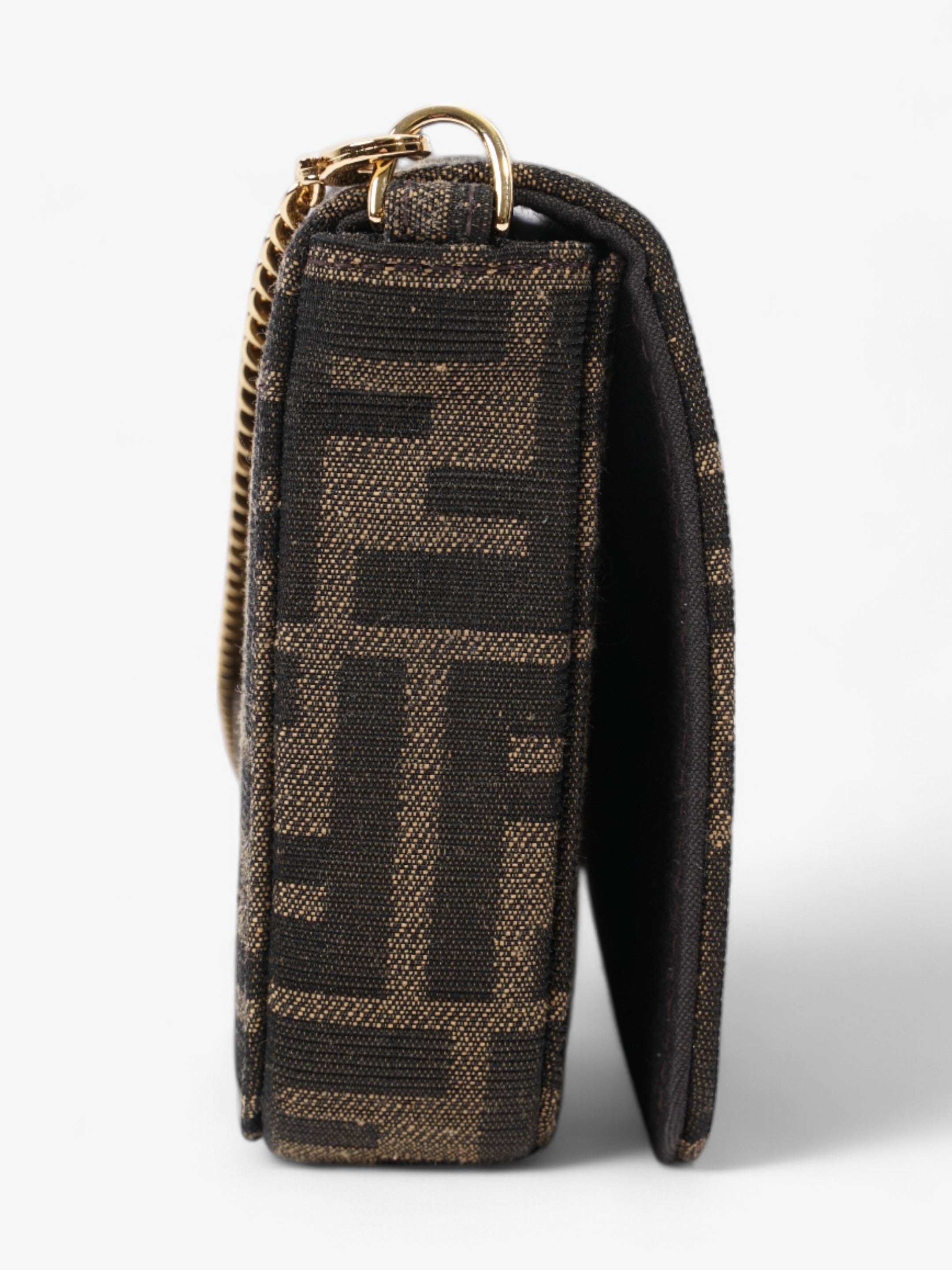 Fendi Fendigraphy Wallet on Chain Tobacco / Brown Fabric