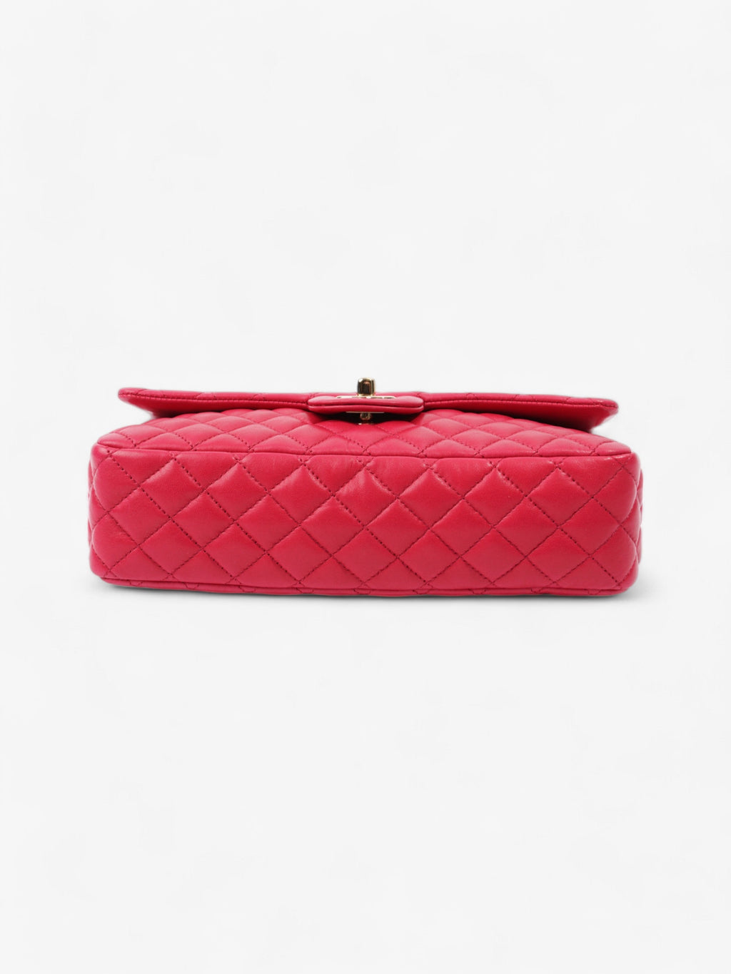 Chanel Classic Single Flap Bag with Valentines Hearts Raspberry Lambskin Leather