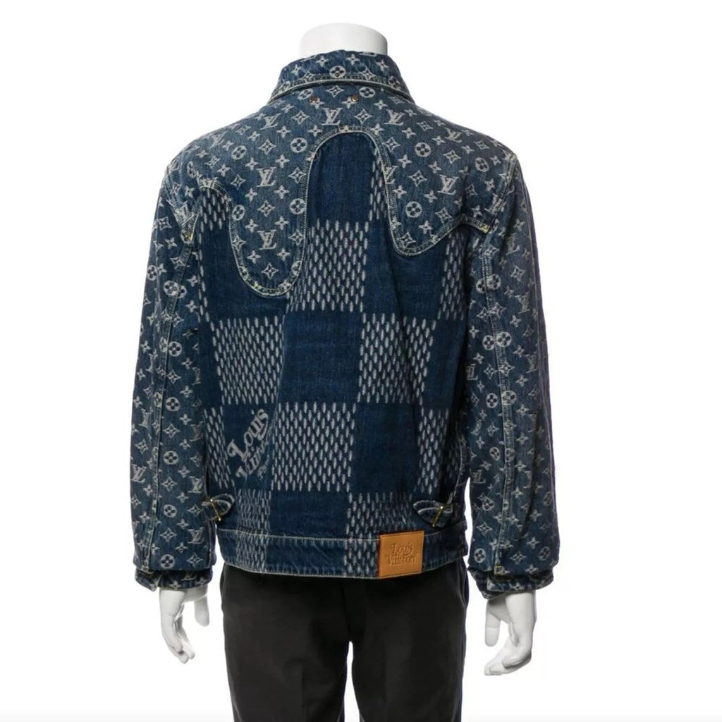 LOUIS VUITTON X NIGO GIANT DAMIER WAVES MNGM DENIM JACKET