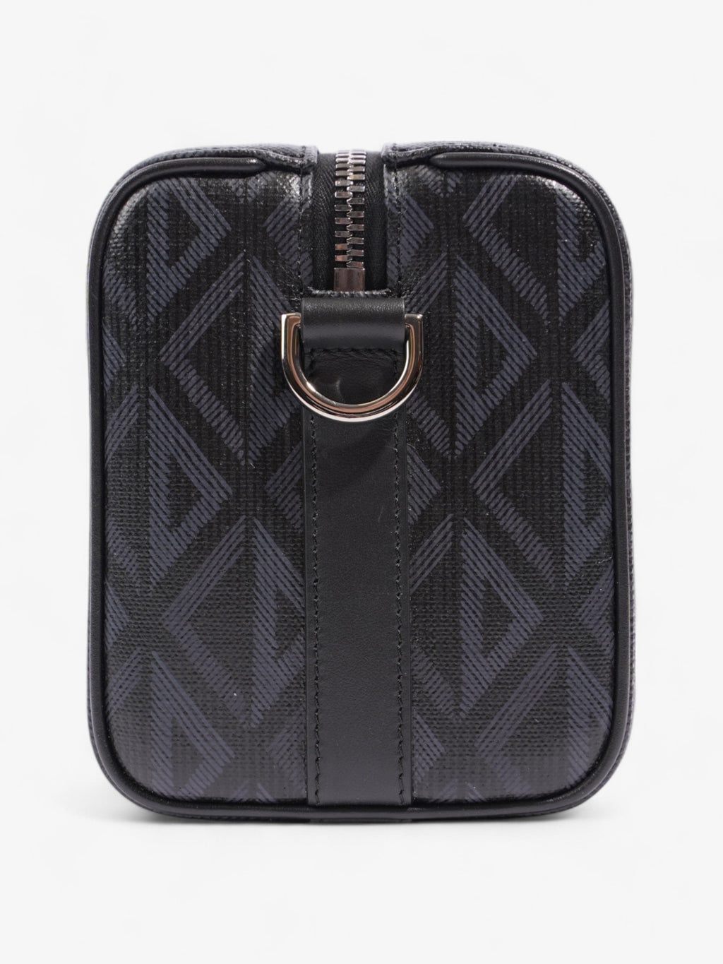 Christian Dior Pouch Saddle Duffle Black Coated Canvas
