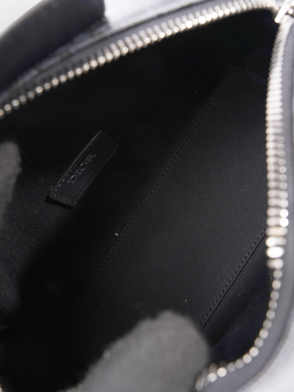 Christian Dior Pouch Saddle Duffle Black Coated Canvas
