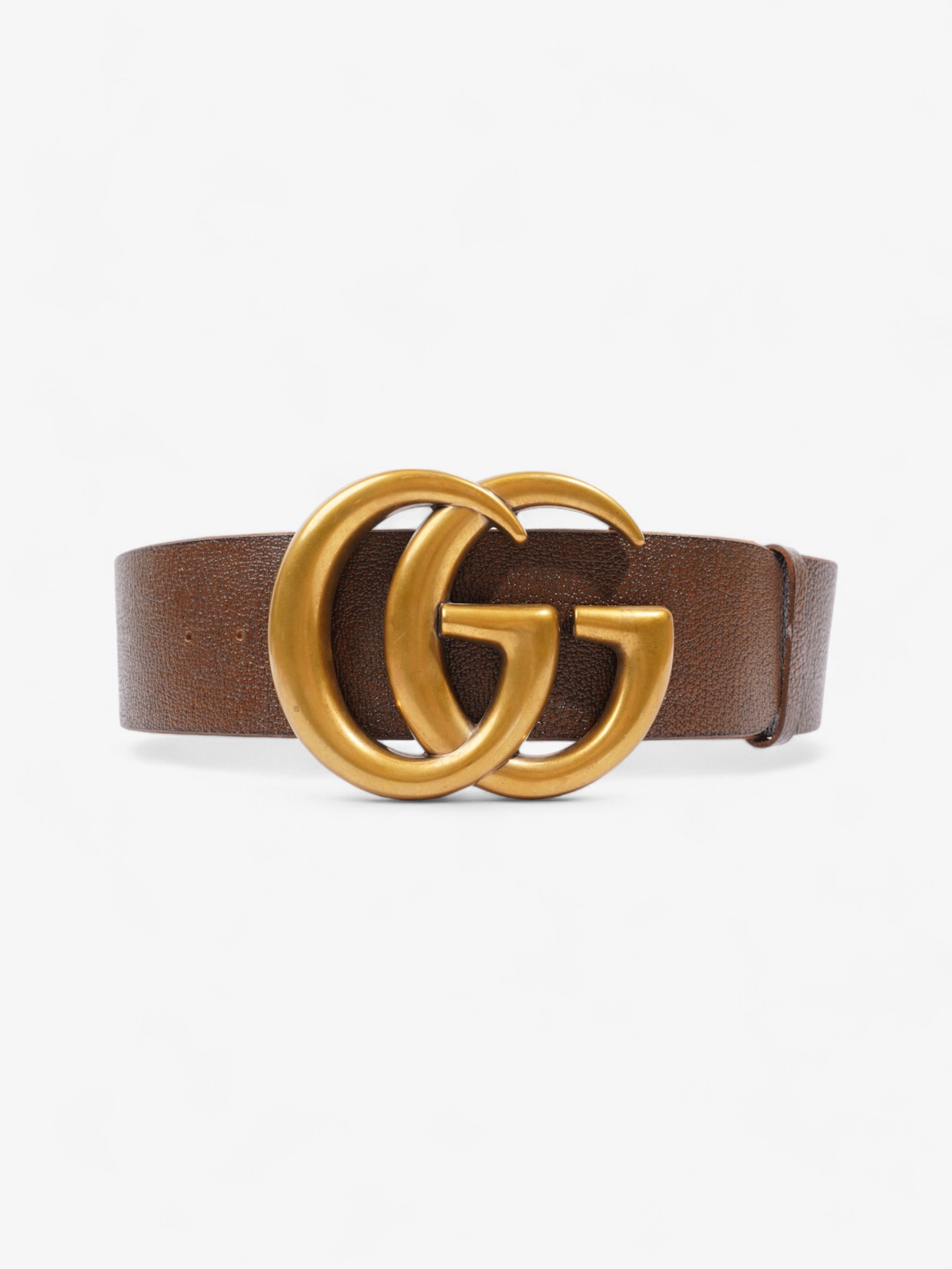 Gucci GG Marmont Extra Wide Belt Brown Leather 85cm / 34"