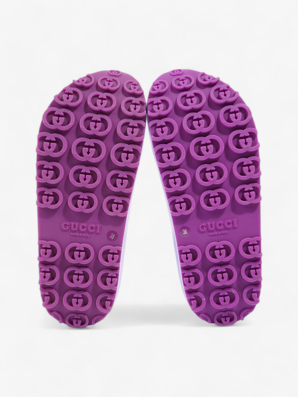 Gucci GG Platform Slides Pink / Purple Rubber EU 38 UK 5