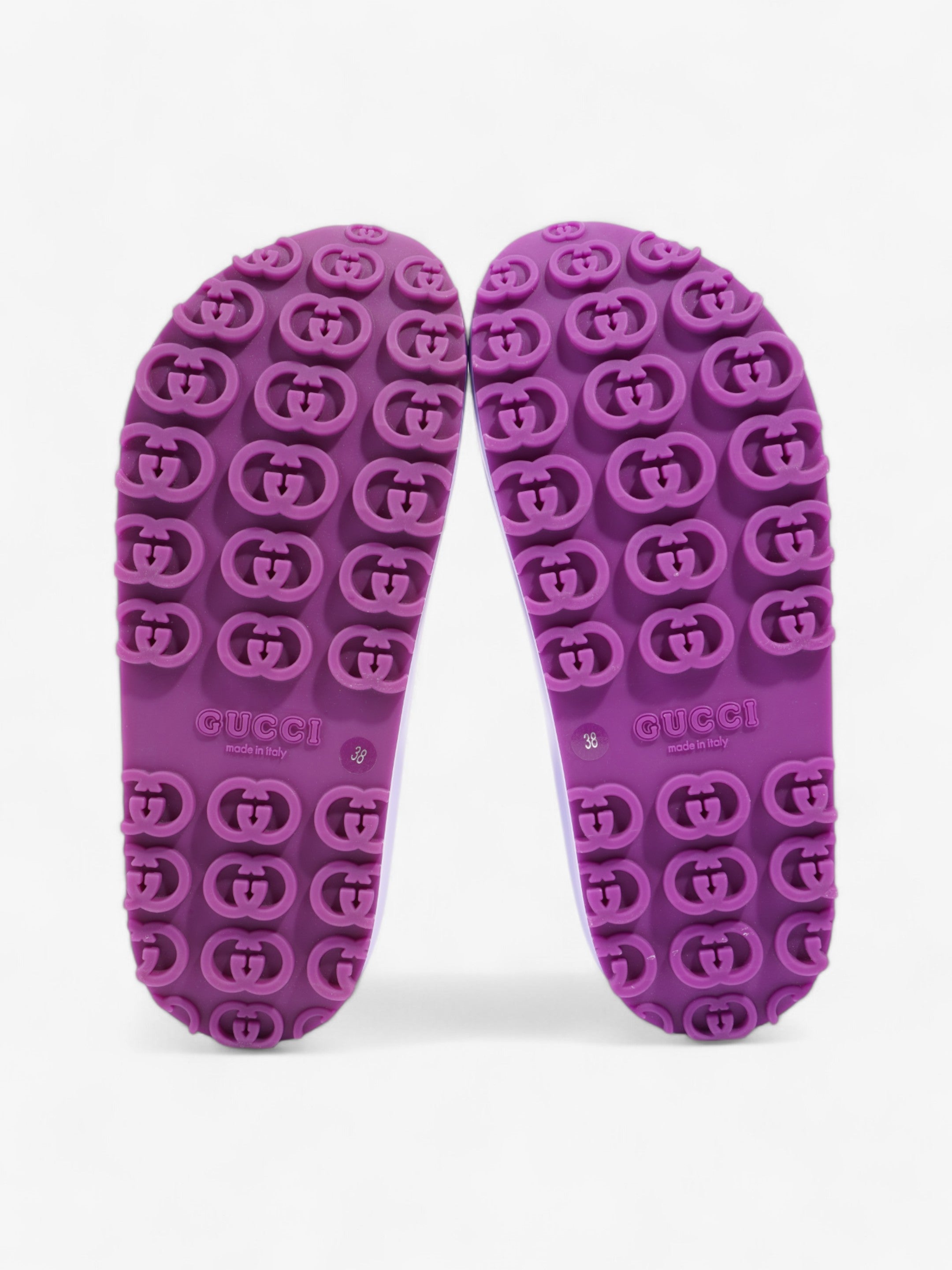 Gucci GG Platform Slides Pink / Purple Rubber EU 38 UK 5