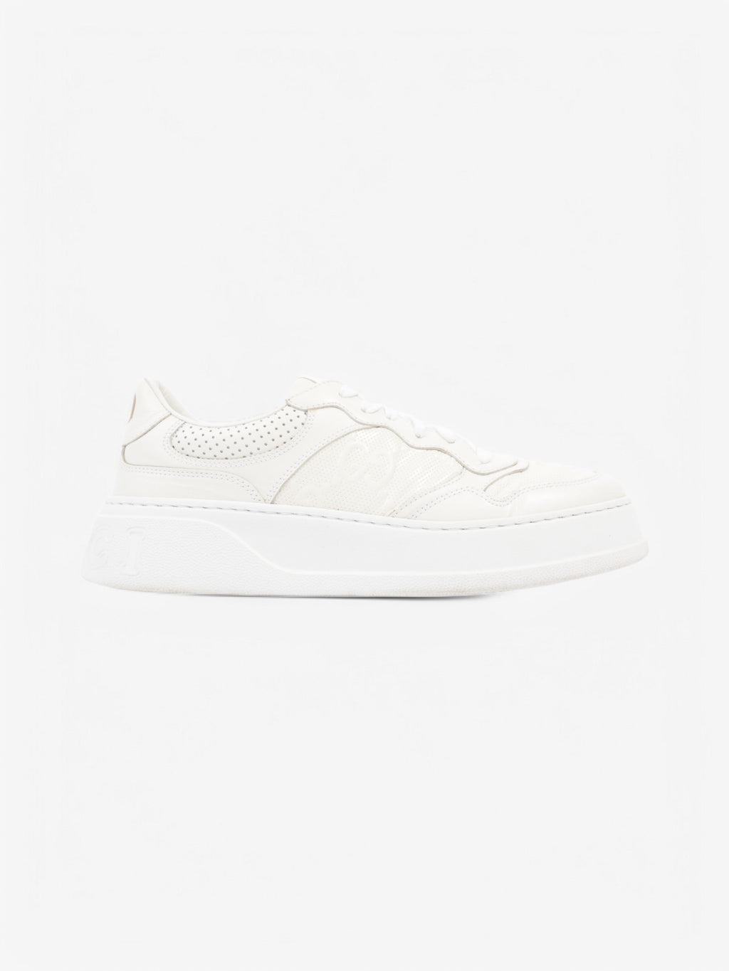 Gucci GG Embossed Chunky Sneakers White  Leather EU 41 UK 7
