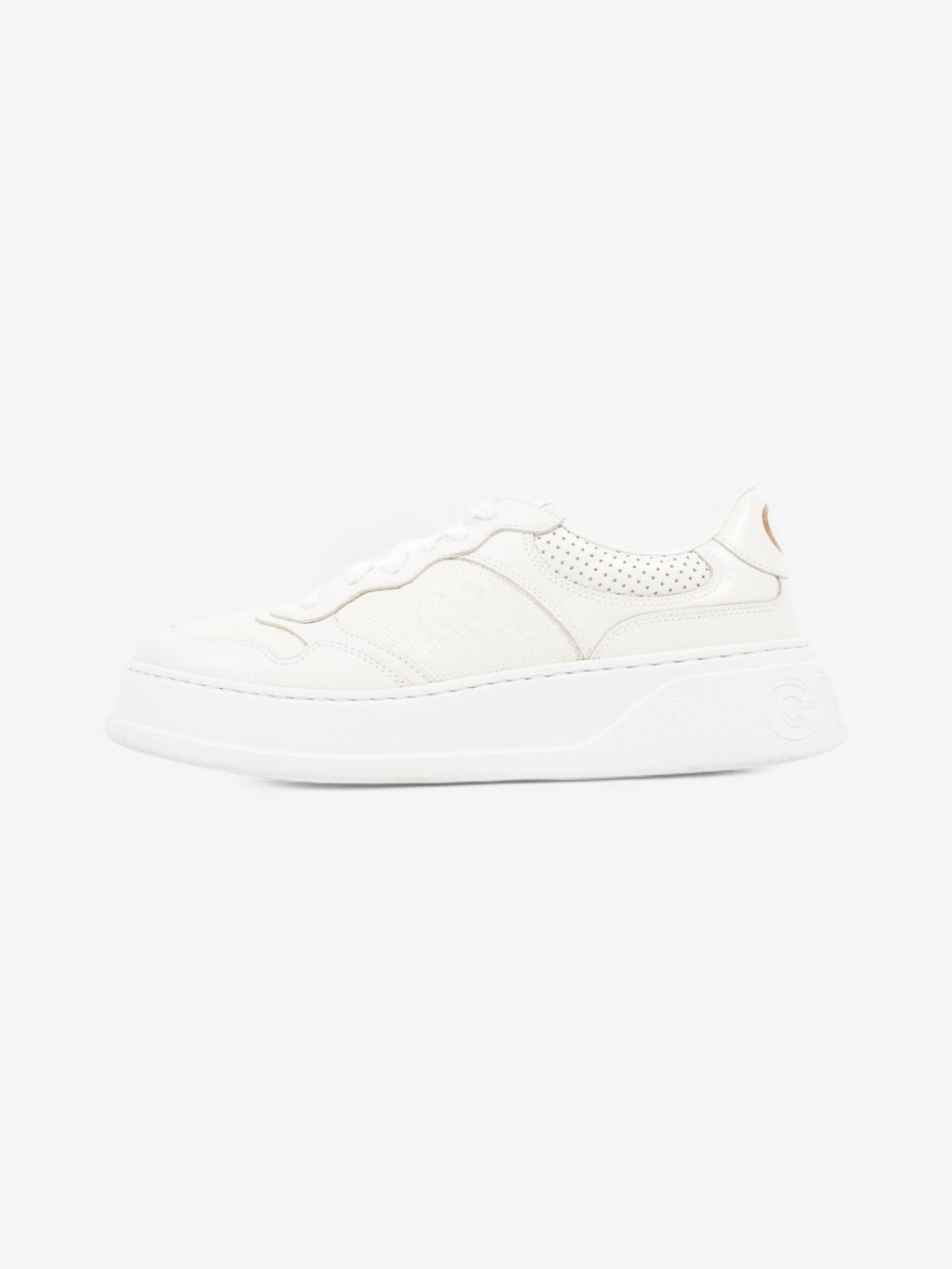 Gucci GG Embossed Chunky Sneakers White  Leather EU 41 UK 7