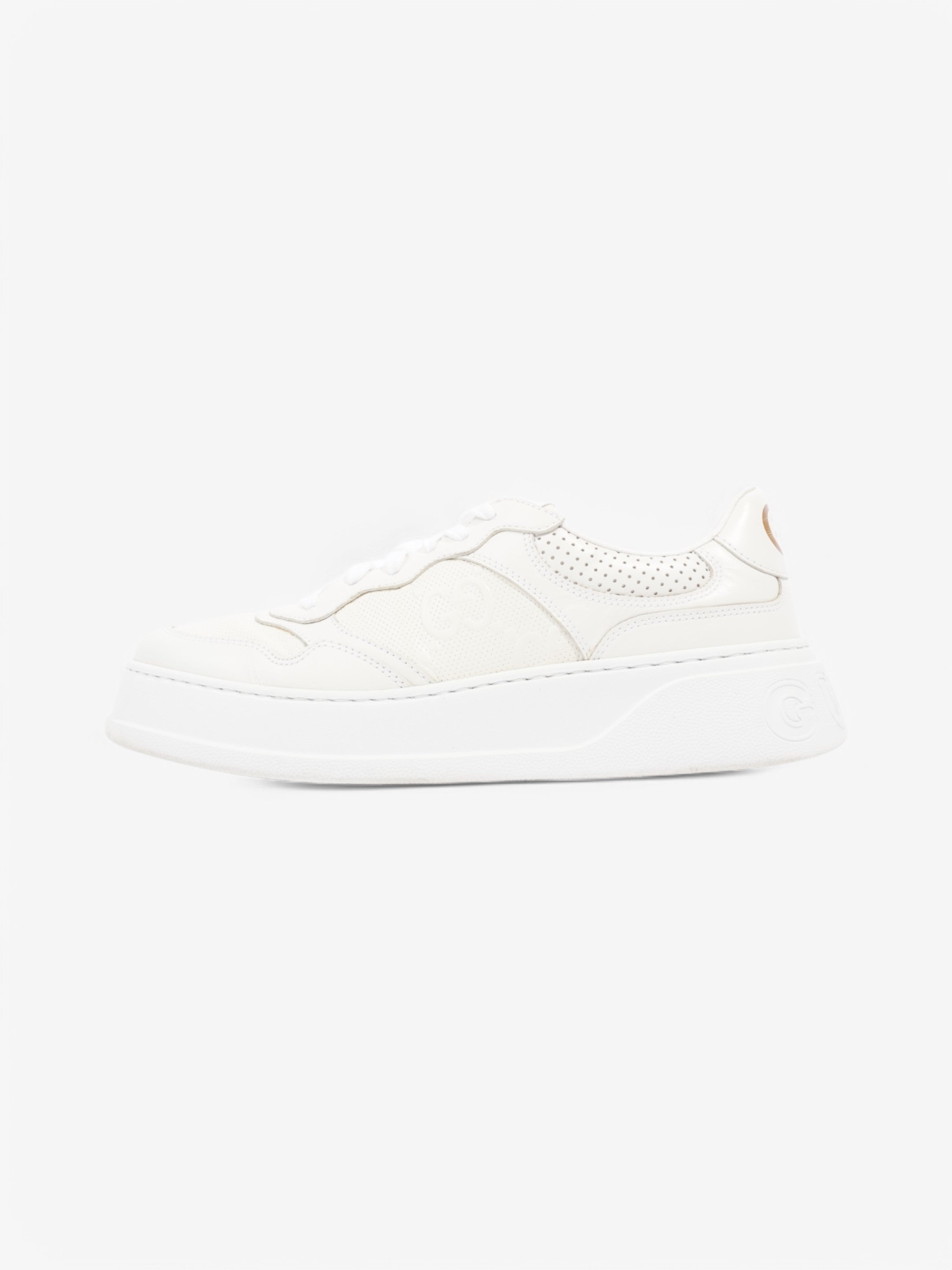 Gucci GG Embossed Chunky Sneakers White  Leather EU 41 UK 7