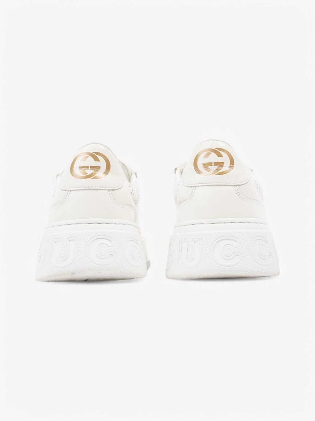 Gucci GG Embossed Chunky Sneakers White  Leather EU 41 UK 7