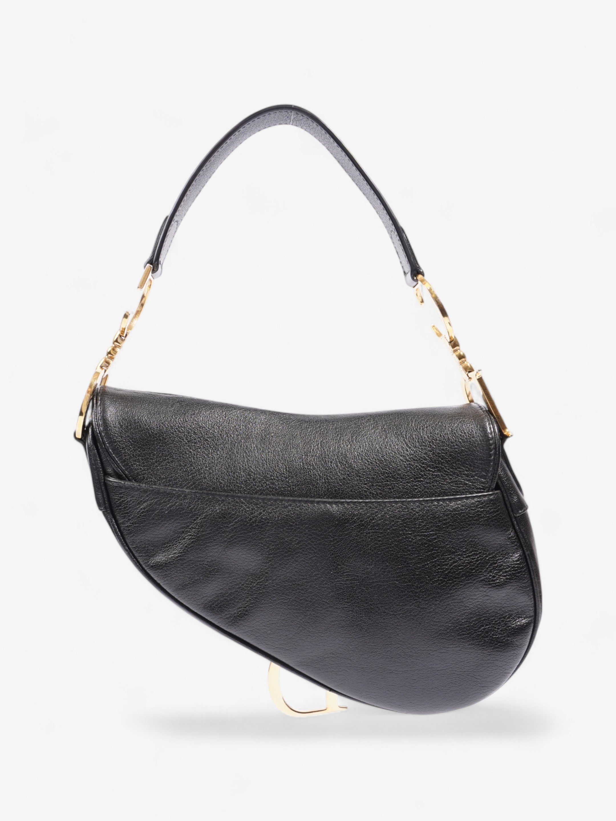 Christian Dior Saddle Bag Black Calfskin Leather