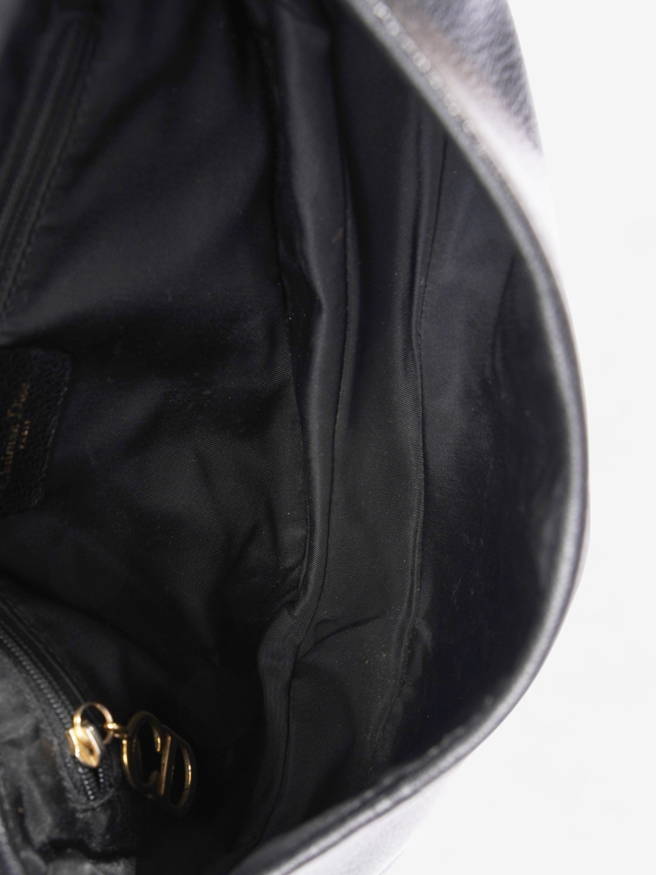Christian Dior Saddle Bag Black Calfskin Leather