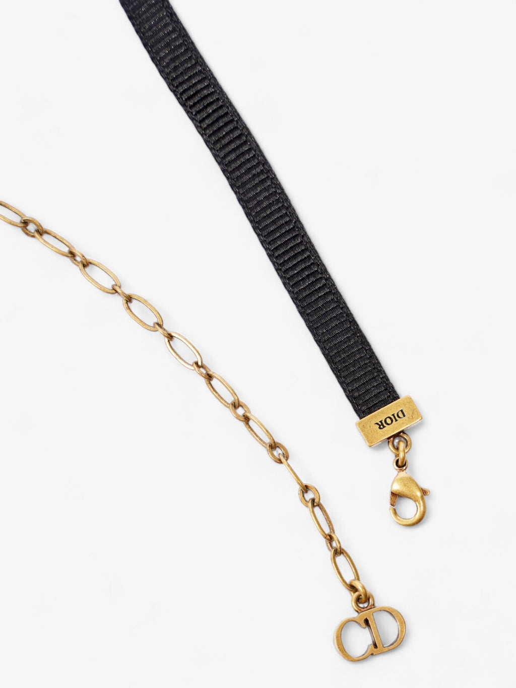 Christian Dior J'Adior Choker Black / Gold Cotton