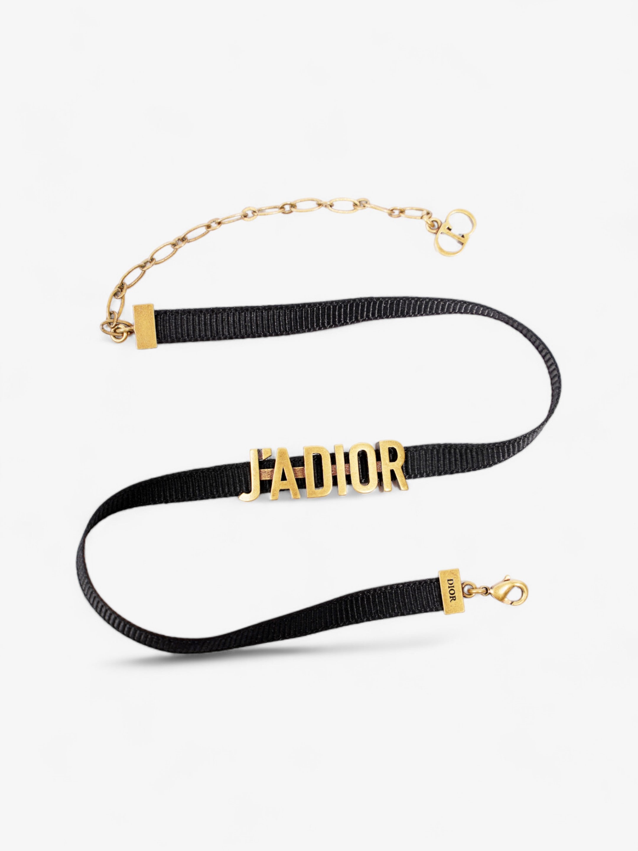 Christian Dior J'Adior Choker Black / Gold Cotton
