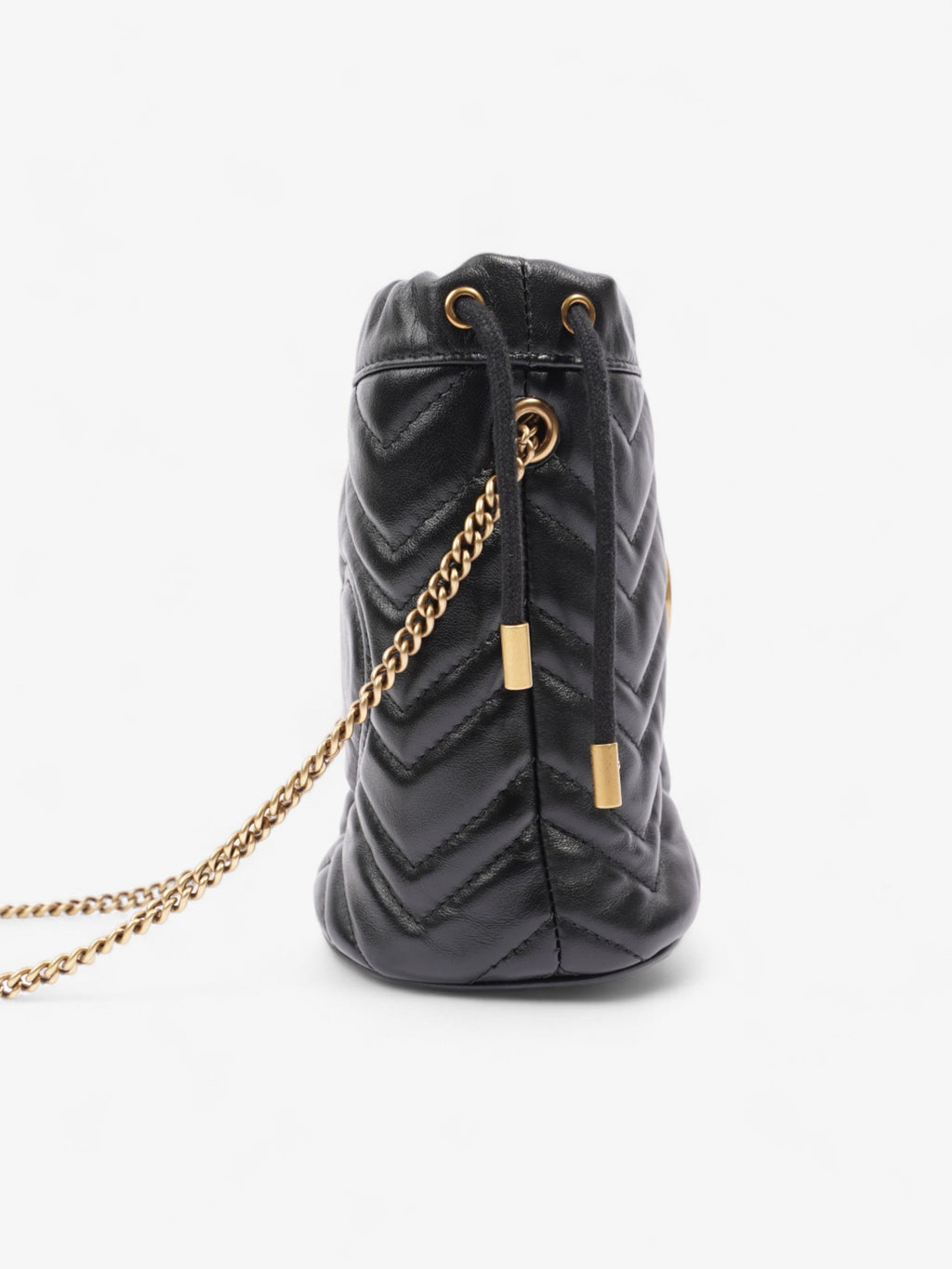 Gucci GG Marmont Bucket Bag Black Matelasse Leather