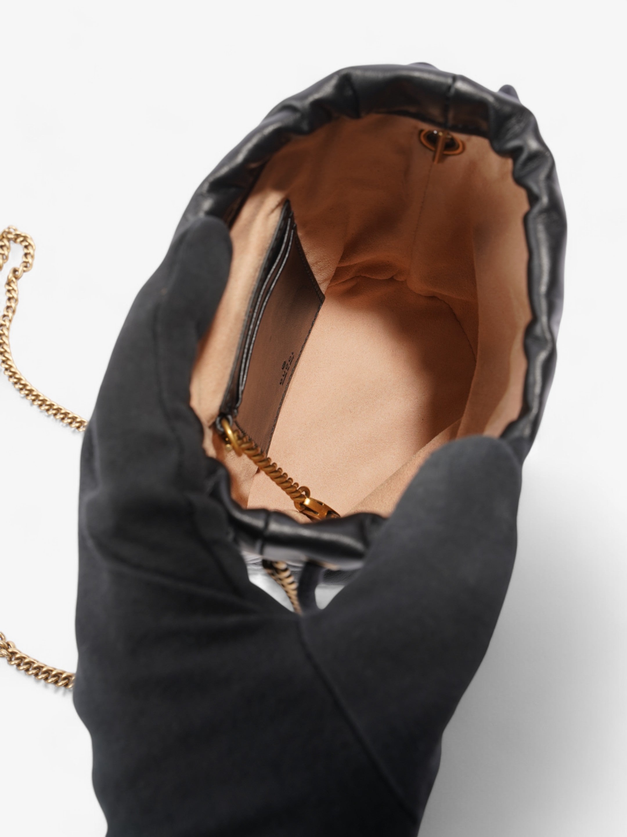 Gucci GG Marmont Bucket Bag Black Matelasse Leather