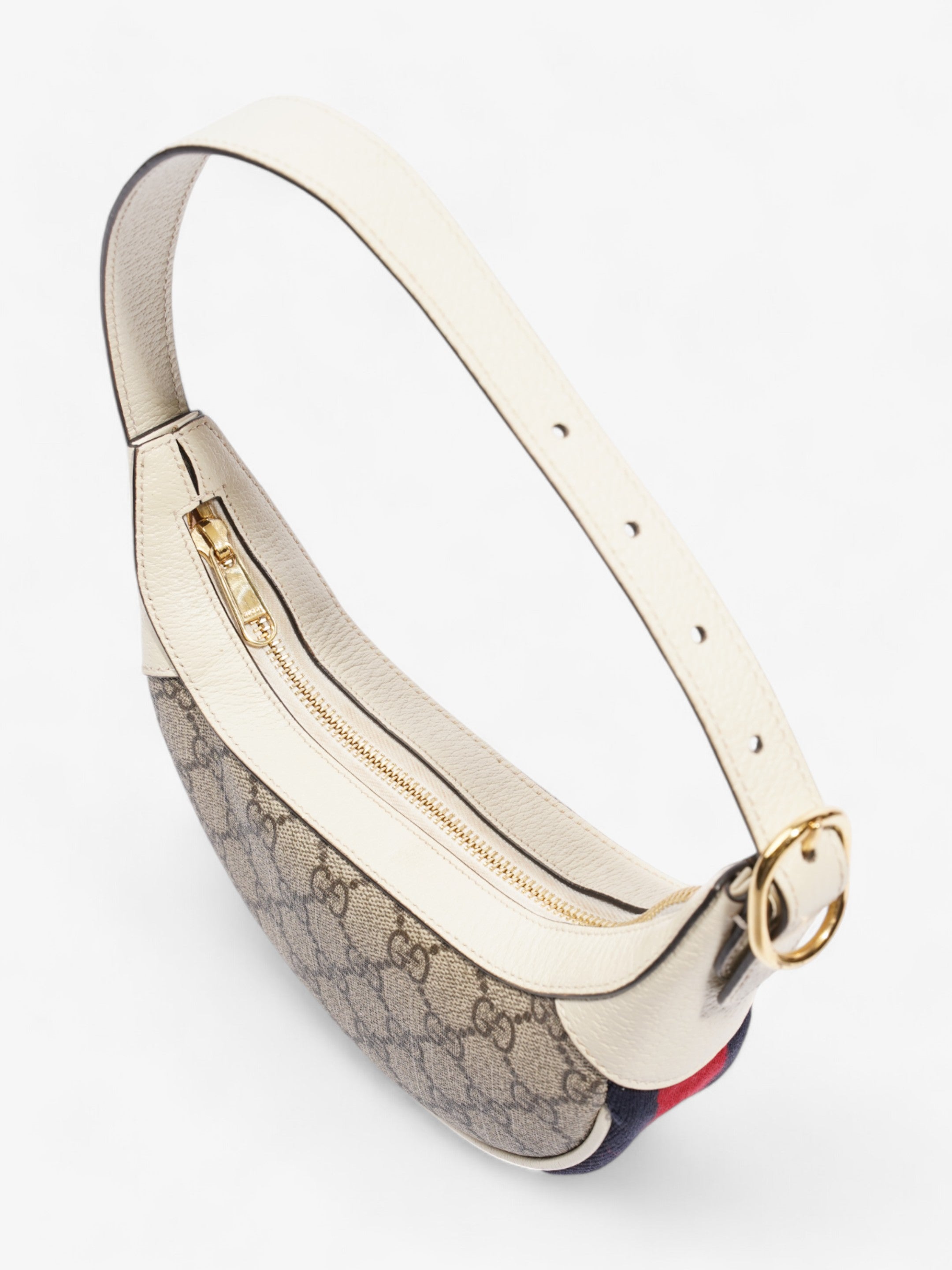 Gucci Ophidia GG Mini Bag Supreme / White Coated Canvas