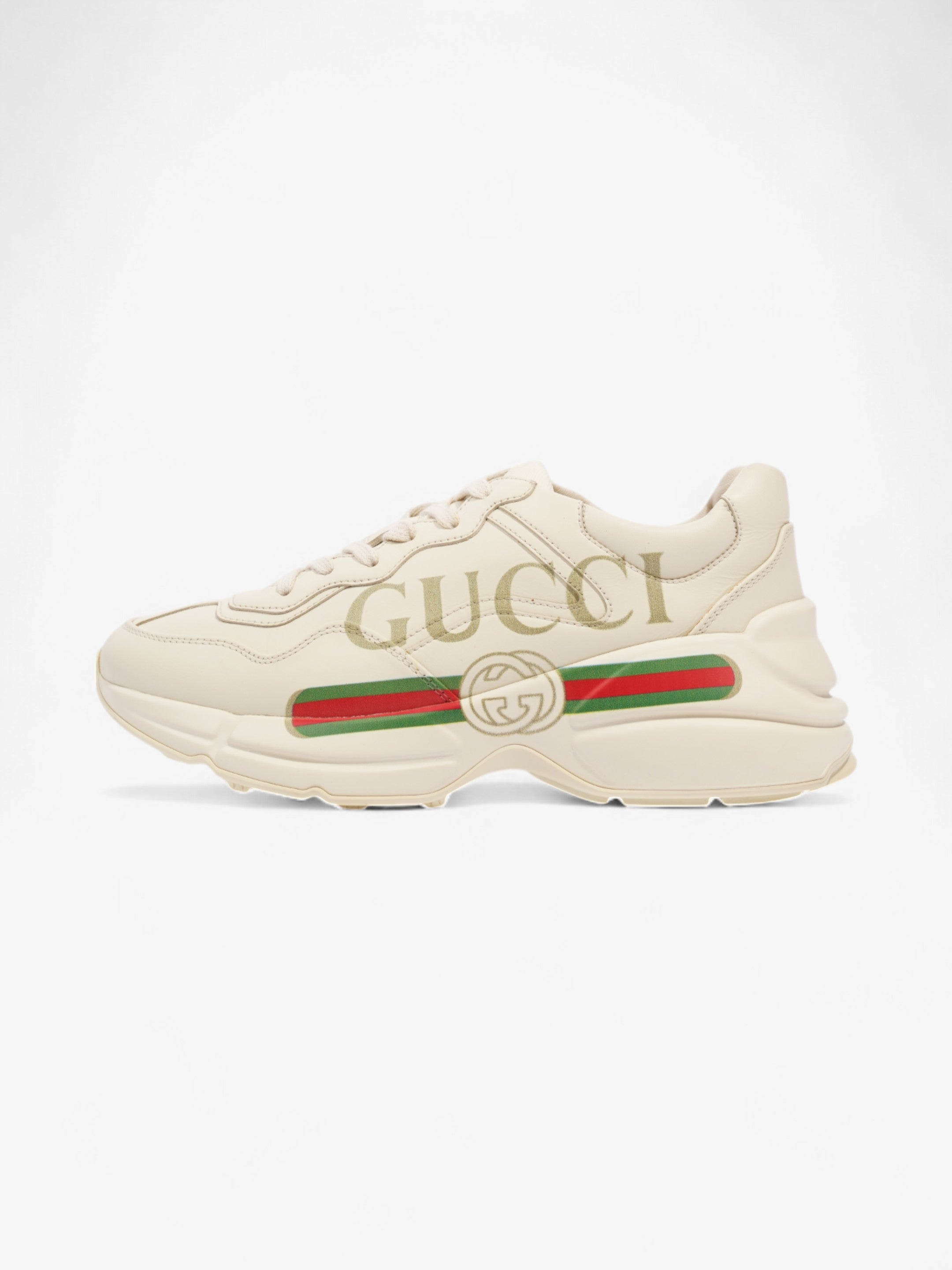 Gucci Rhyton Ivory / Red / Green Leather EU 38.5 UK 5.5