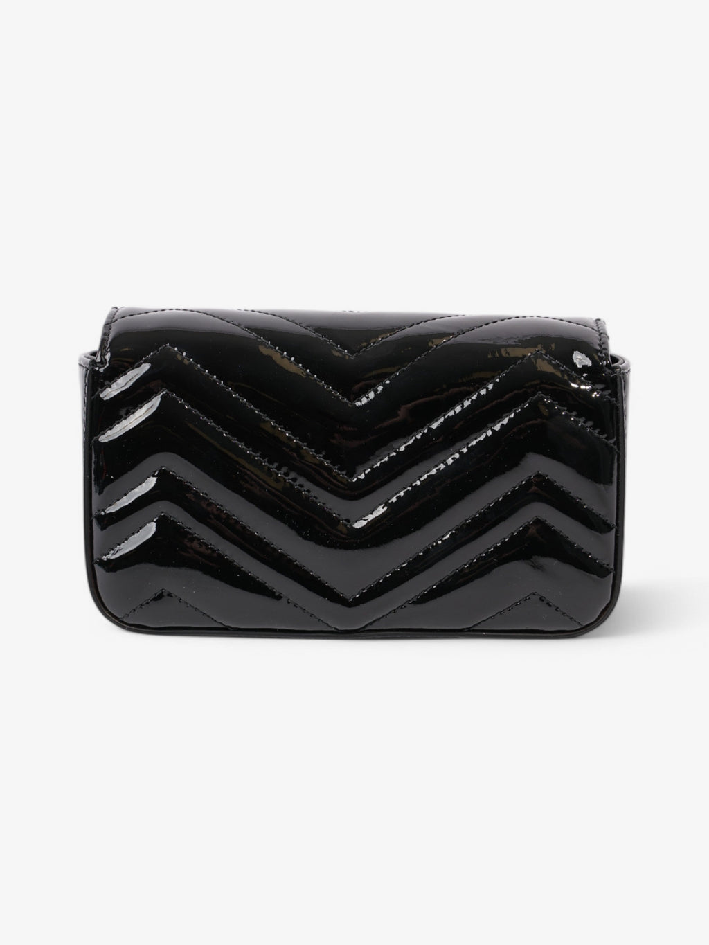 Gucci GG Marmont Black Patent Leather Super Mini