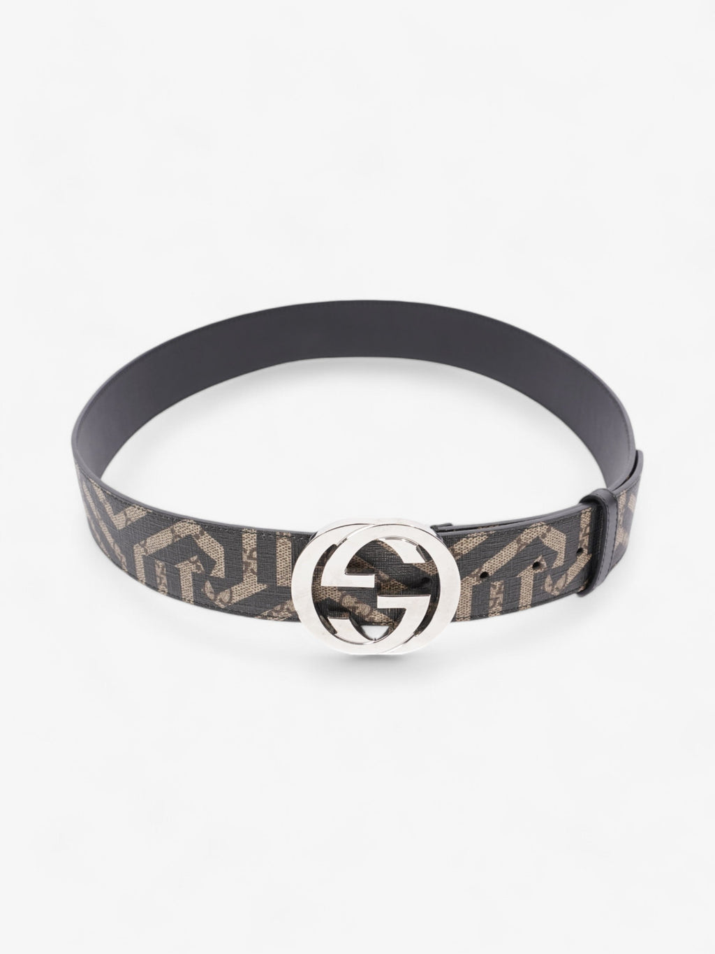 Gucci Interlocking G Wide Belt GG Supreme / Black Canvas 100cm / 40"