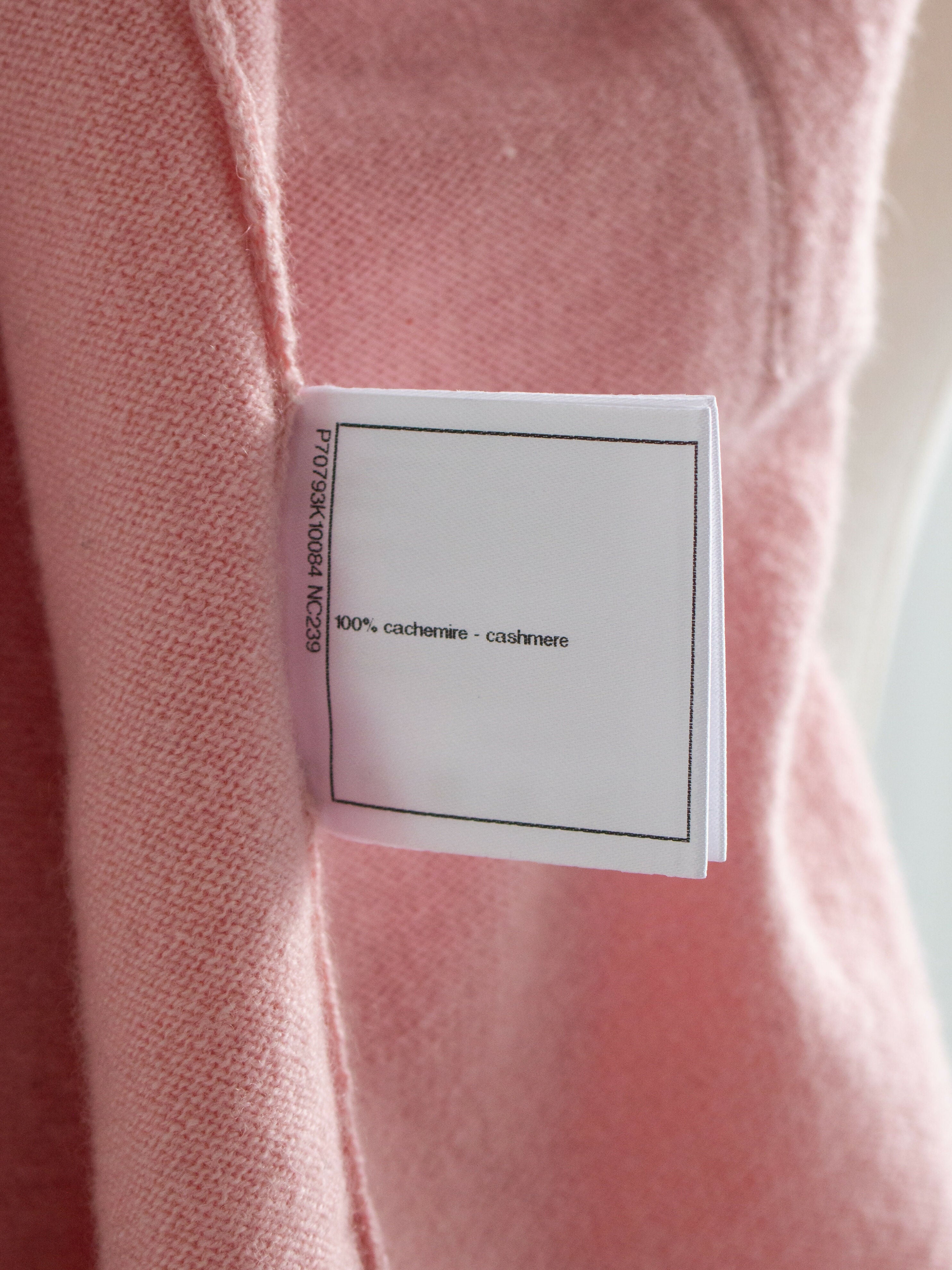 Chanel S/S 2021 Pink Cashmere Navy CC N5 21P 21S igan