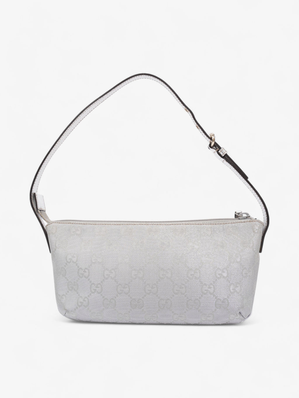 Gucci Boat Pochette Silver / GG Supreme Canvas