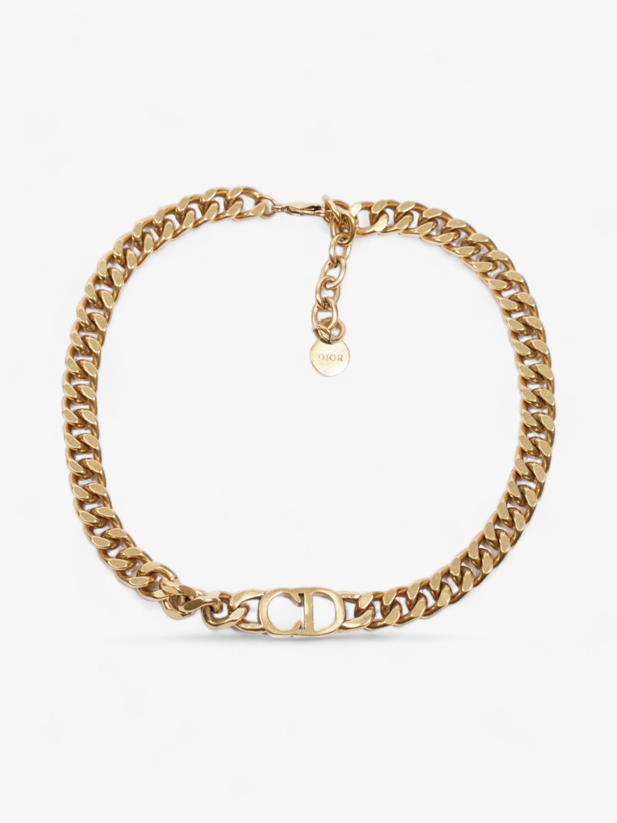 Christian Dior CD Chain Choker Gold Base Metal