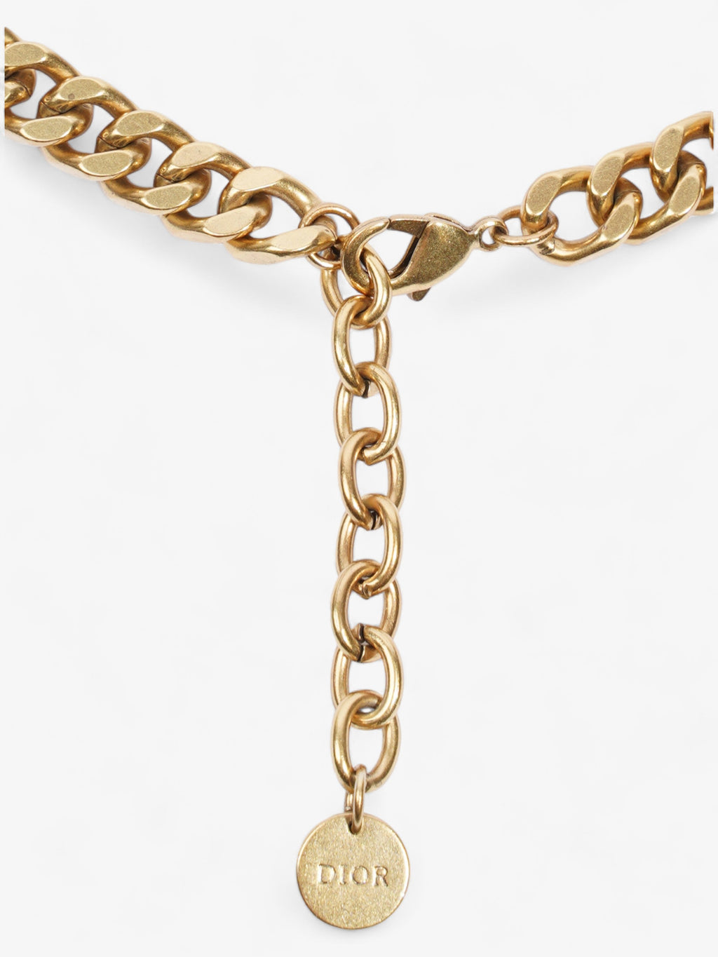 Christian Dior CD Chain Choker Gold Base Metal